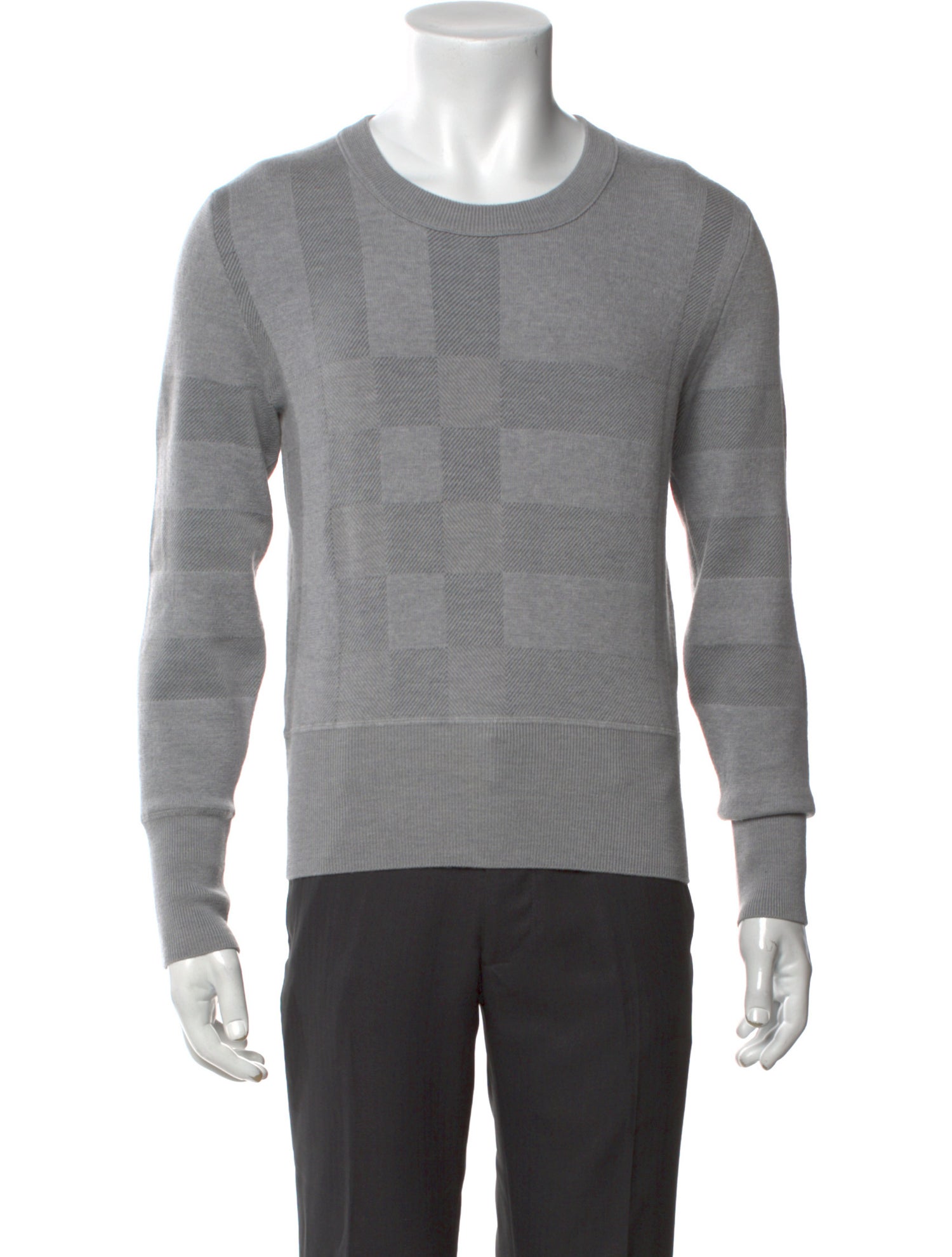 Burberry Nova Check Pattern Wool Pullover