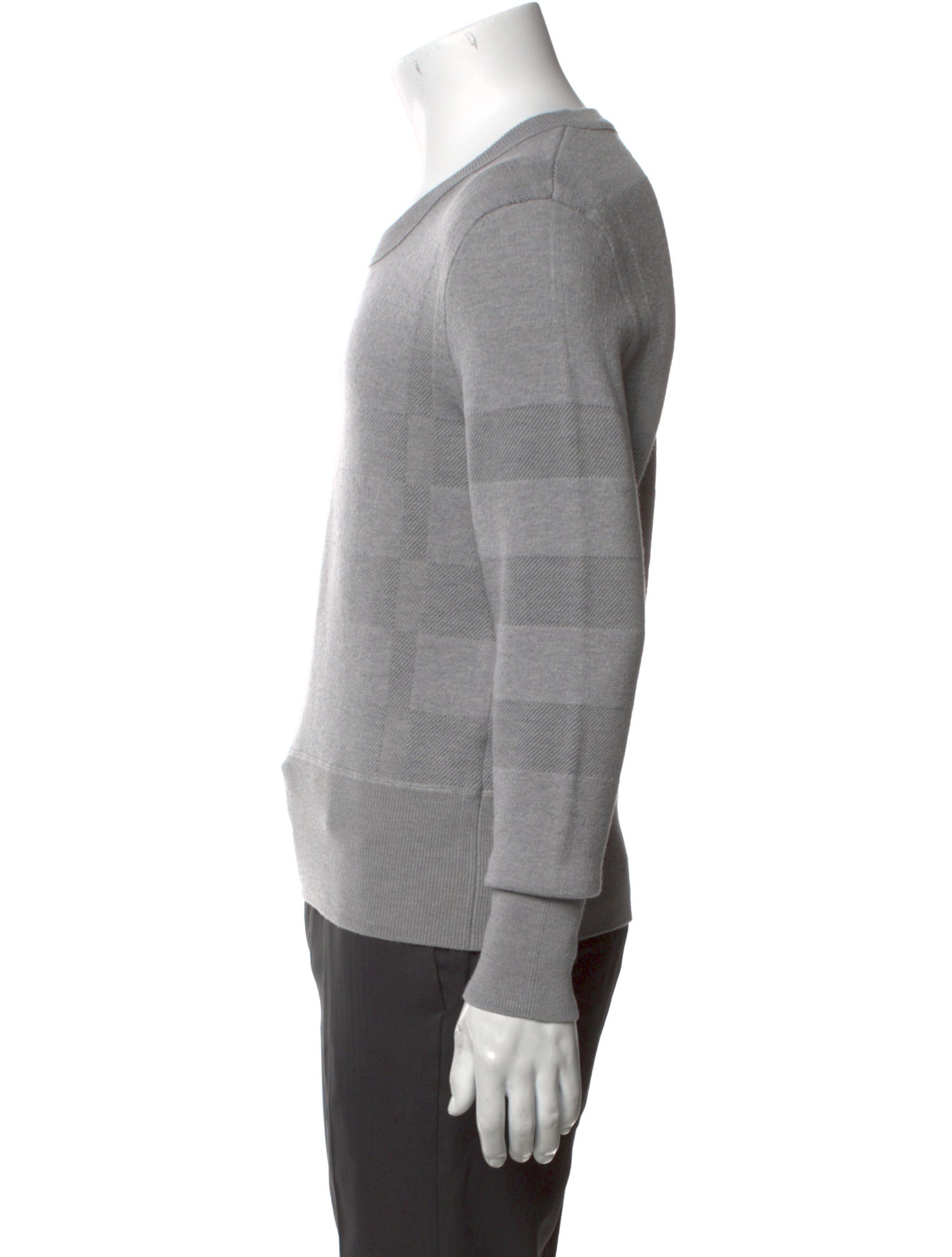 Burberry Nova Check Pattern Wool Pullover