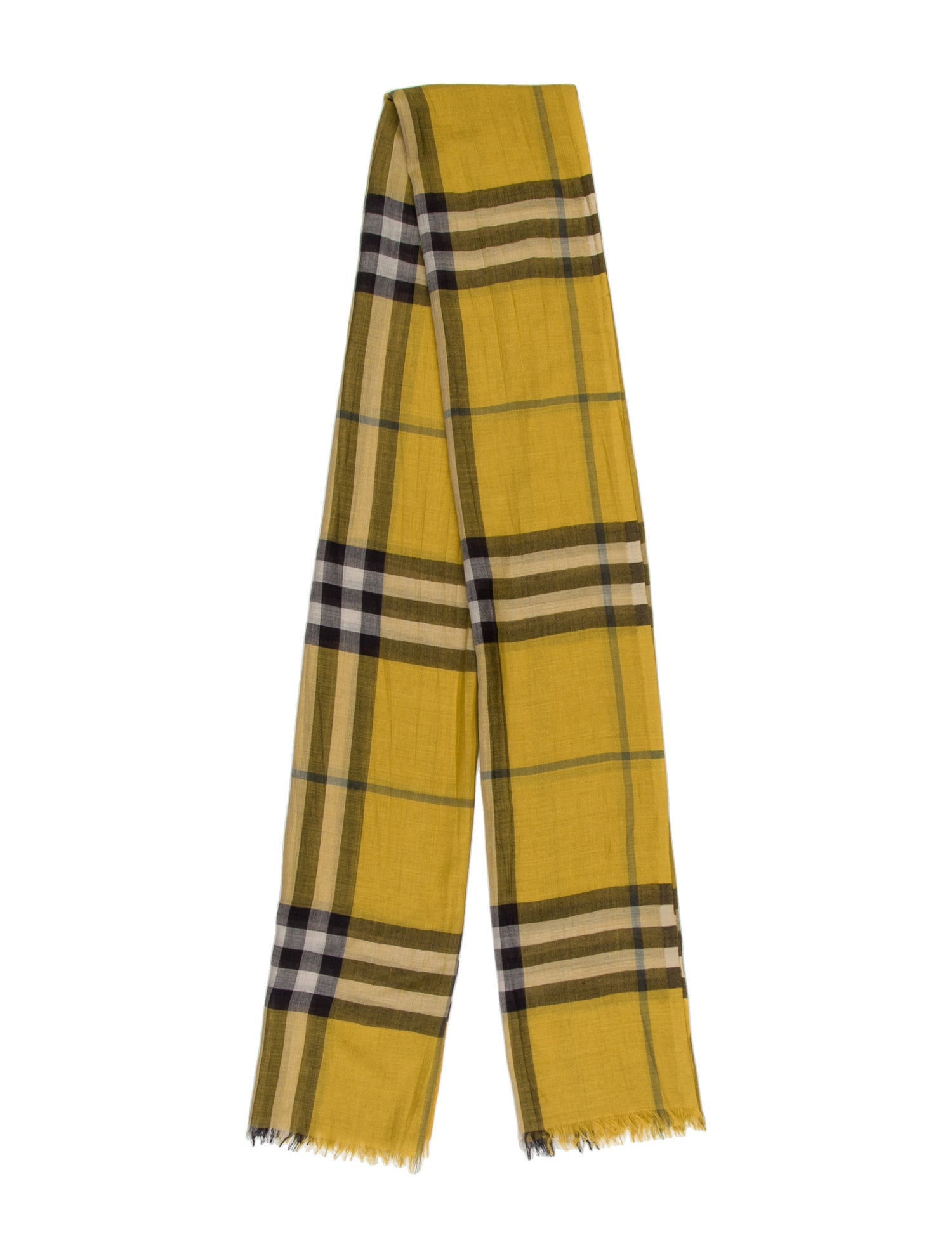 Burberry Plaid Print Scarf