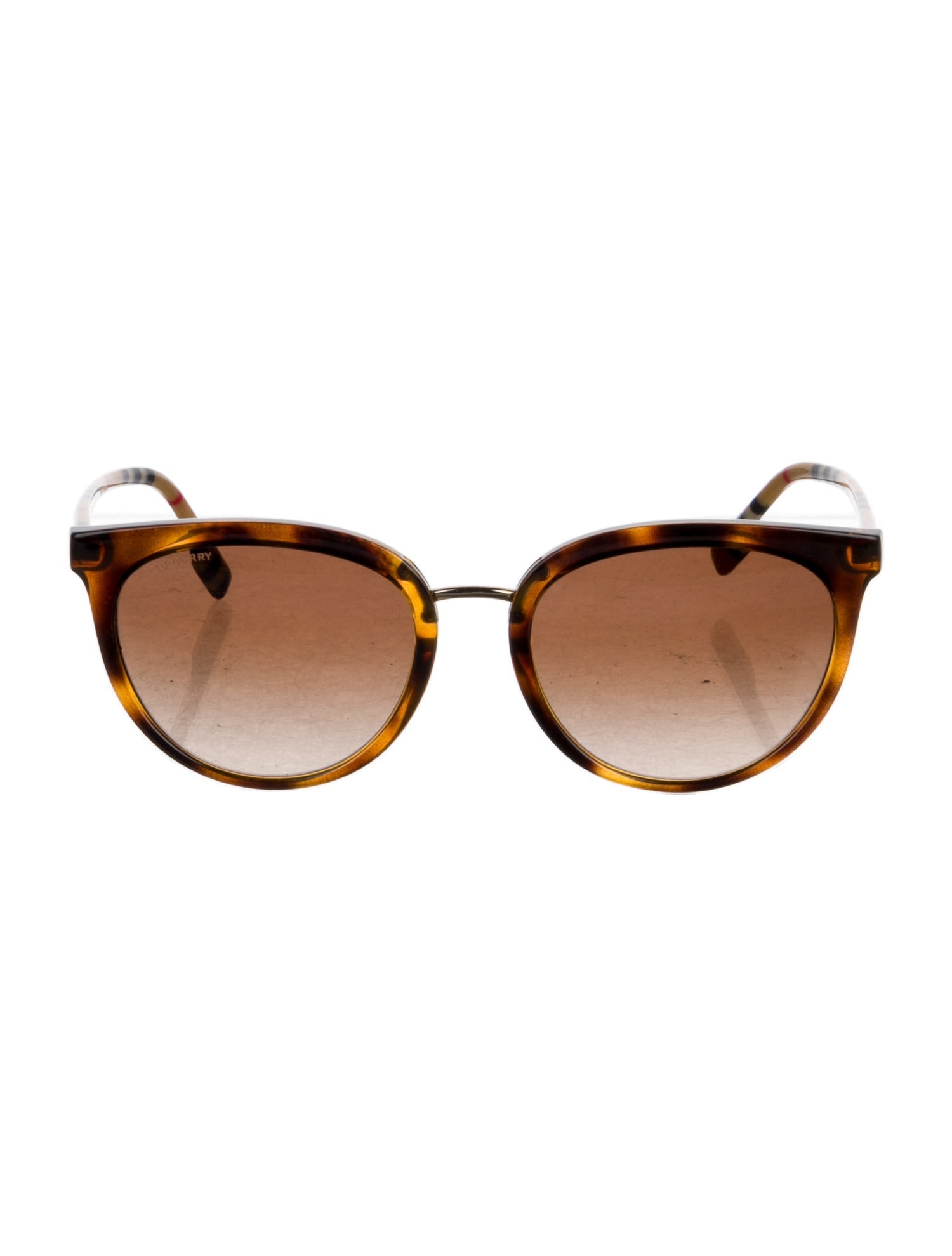 Burberry House Check Pattern Cat-Eye Sunglasses