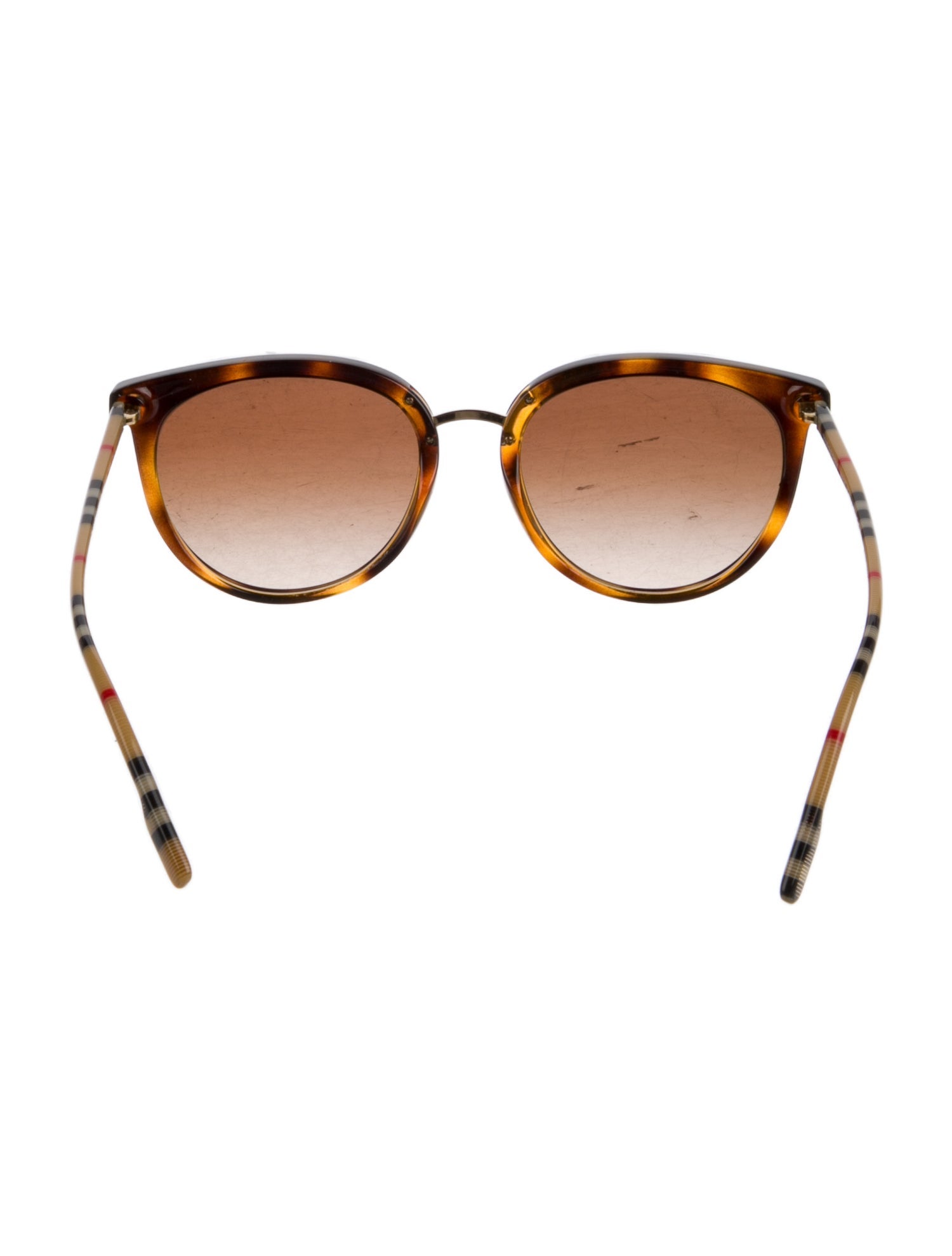 Burberry House Check Pattern Cat-Eye Sunglasses