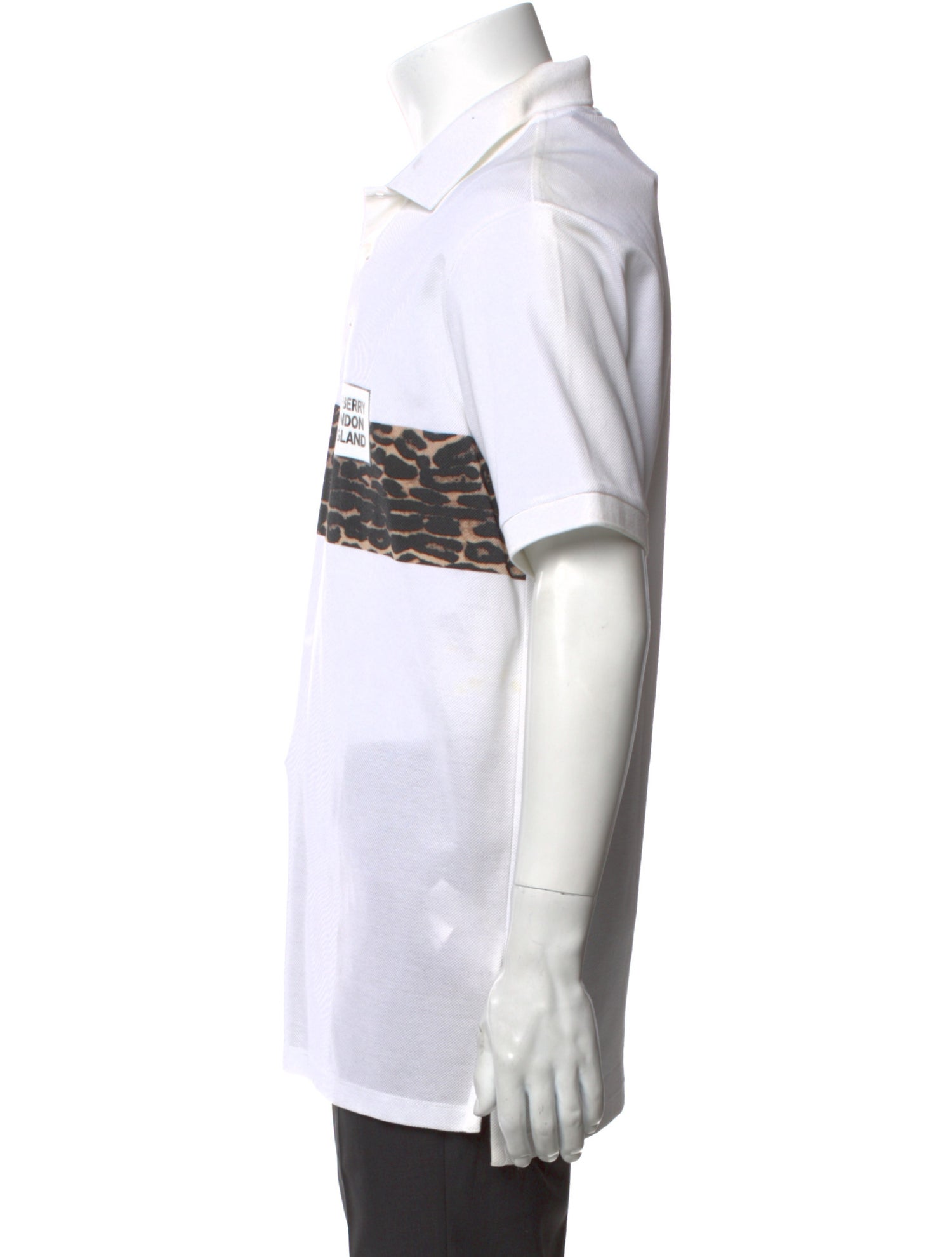 Burberry Graphic Print V-Neck Polo Shirt