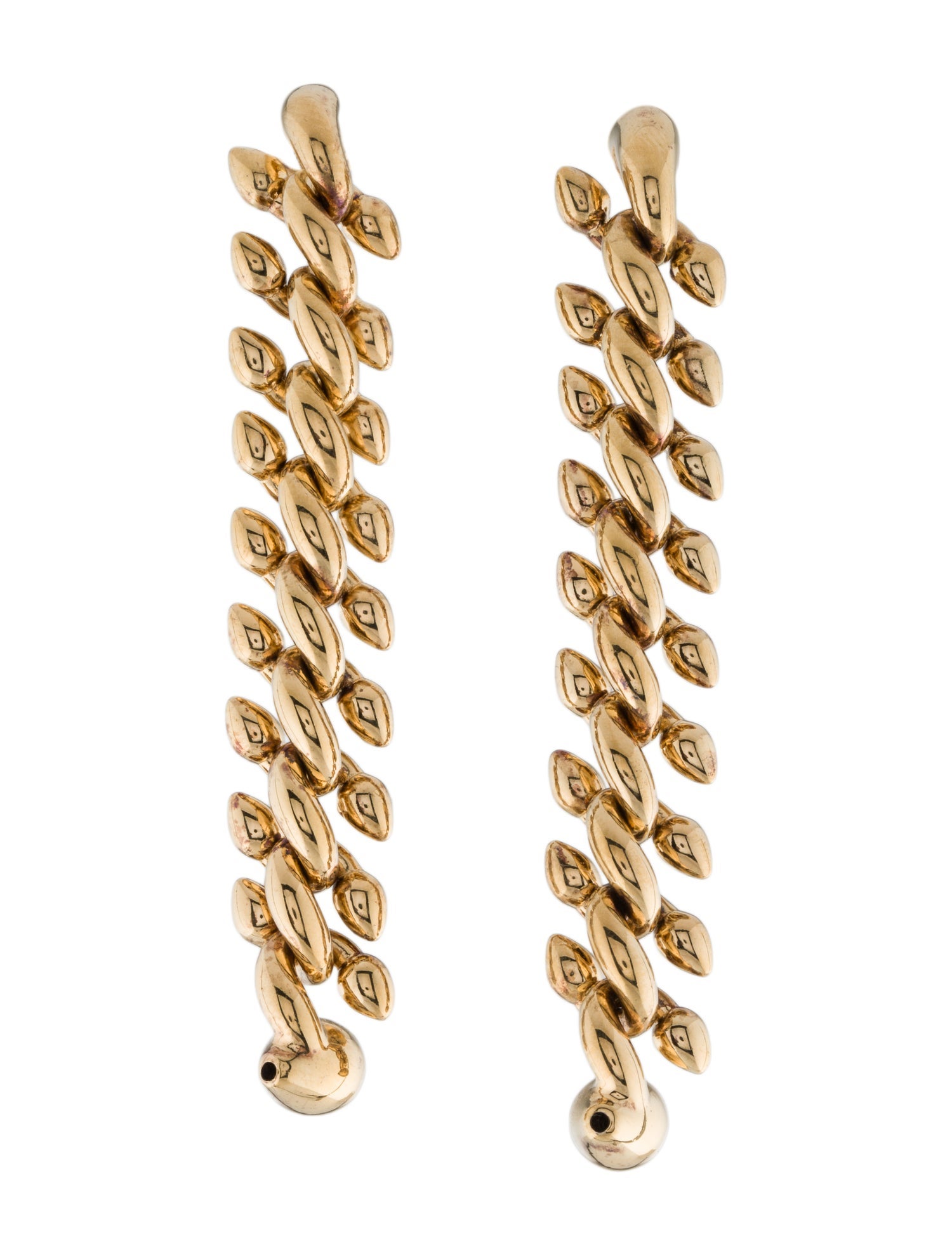 Burberry Spear Chain Drop Earrings