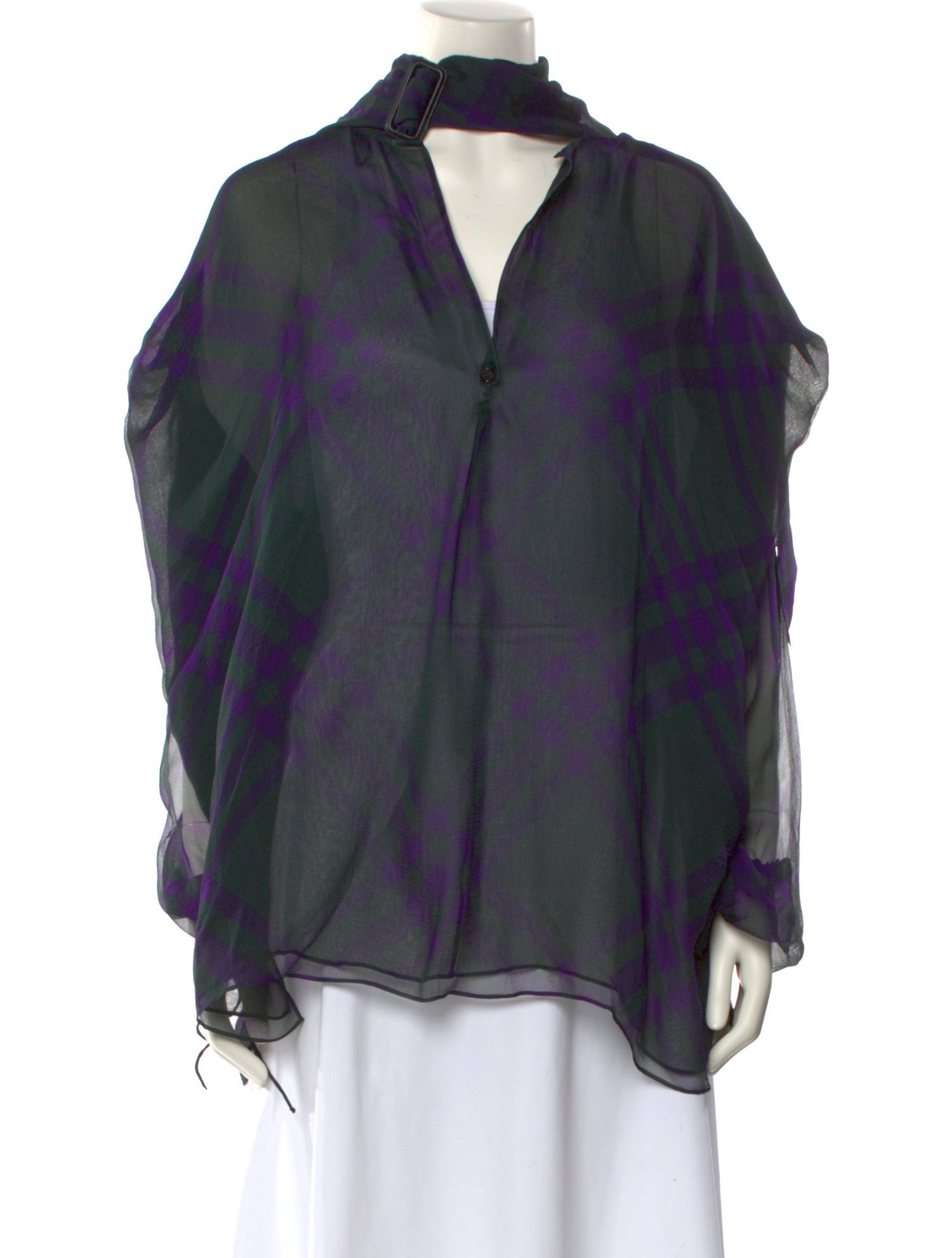 Burberry Silk Printed Blouse w/ Tags