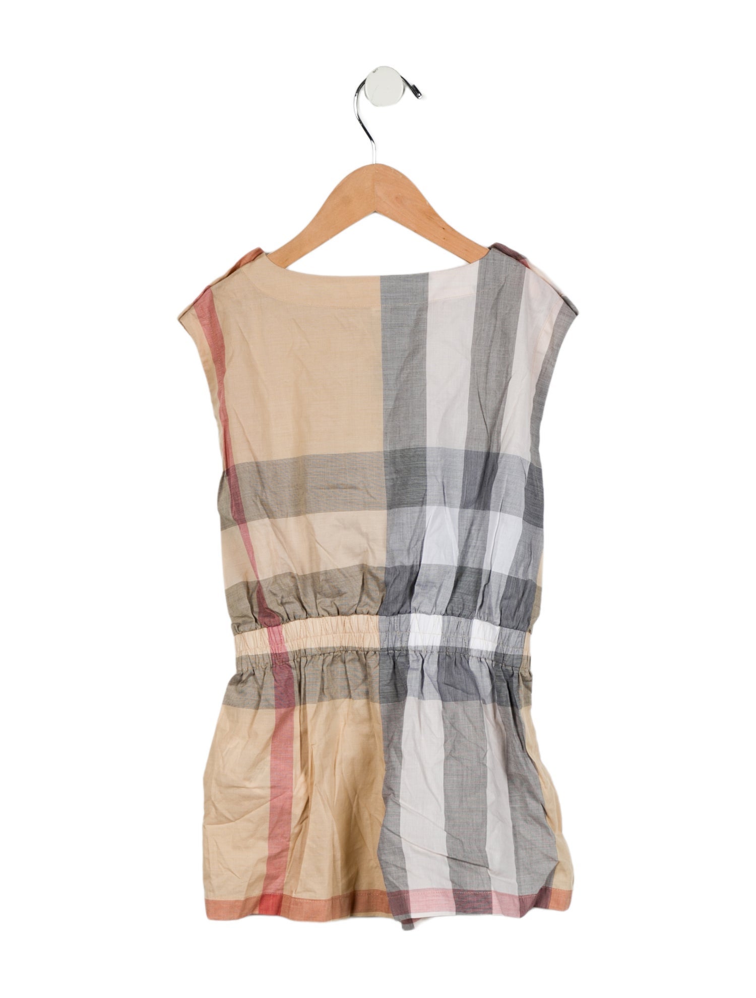 Burberry Girls' House Check Sleeveless Romper
