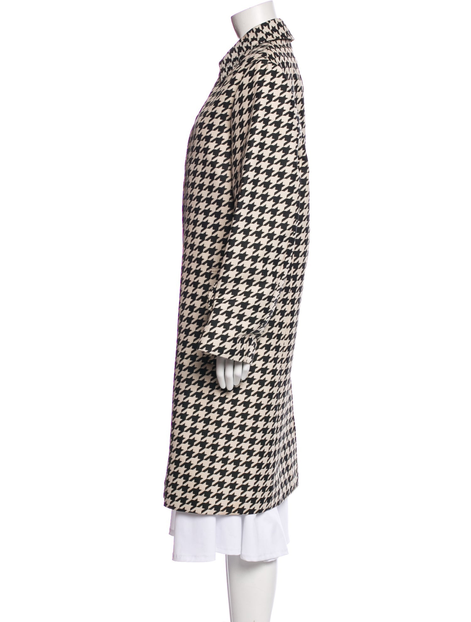 Burberry Houndstooth Print Coat