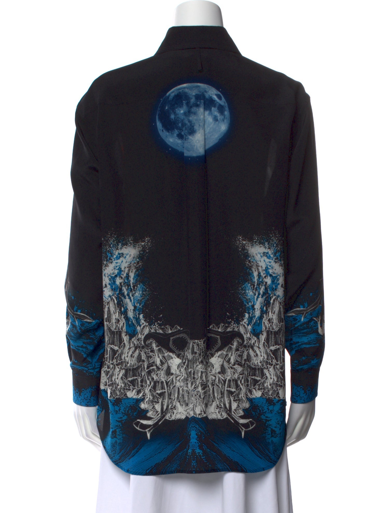 Burberry Silk Printed Button-Up Top