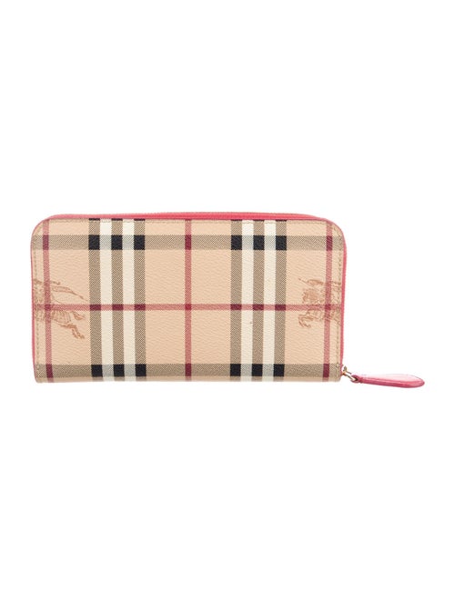 Burberry Plaid Print Continental Wallet