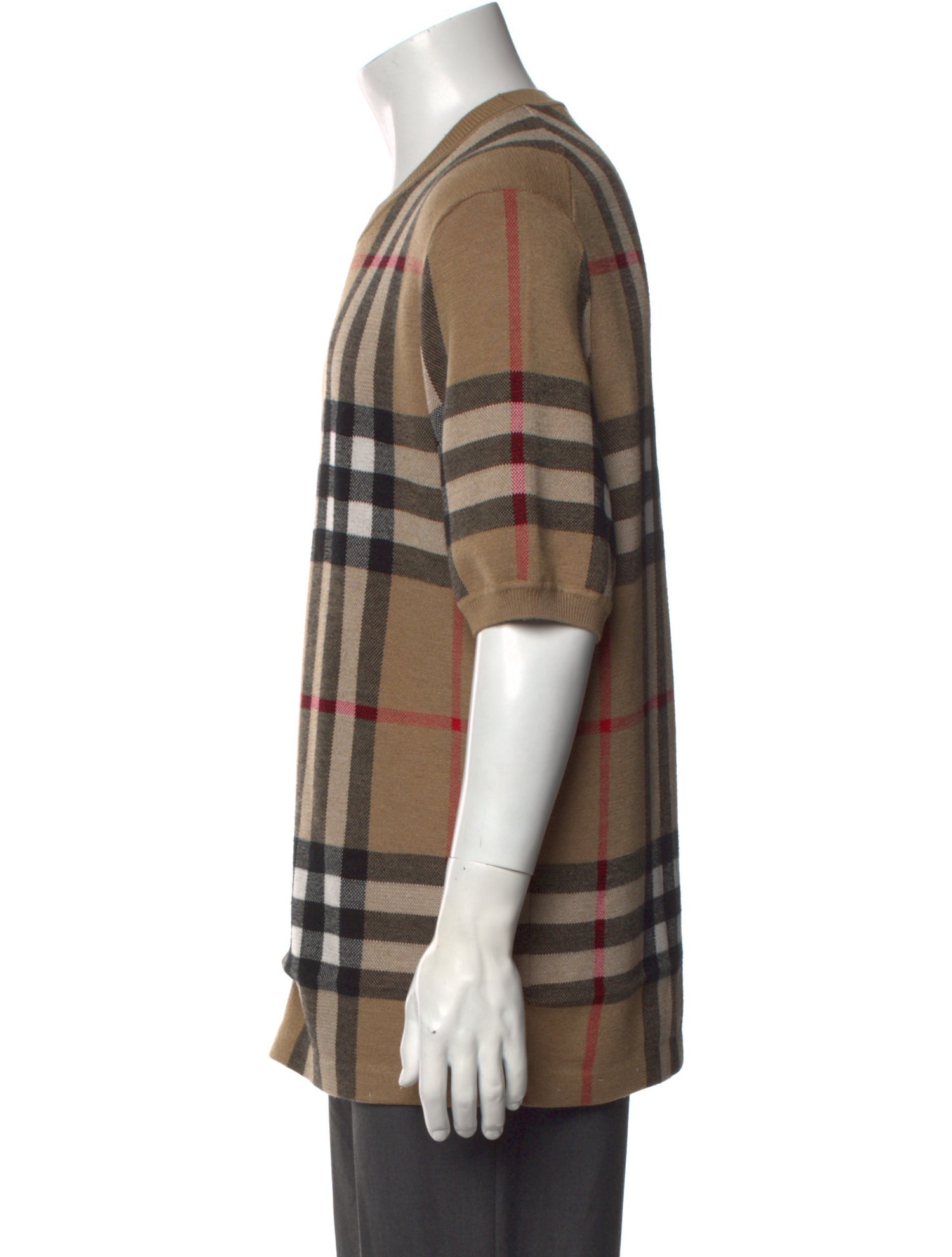Burberry Silk Plaid Print Pullover