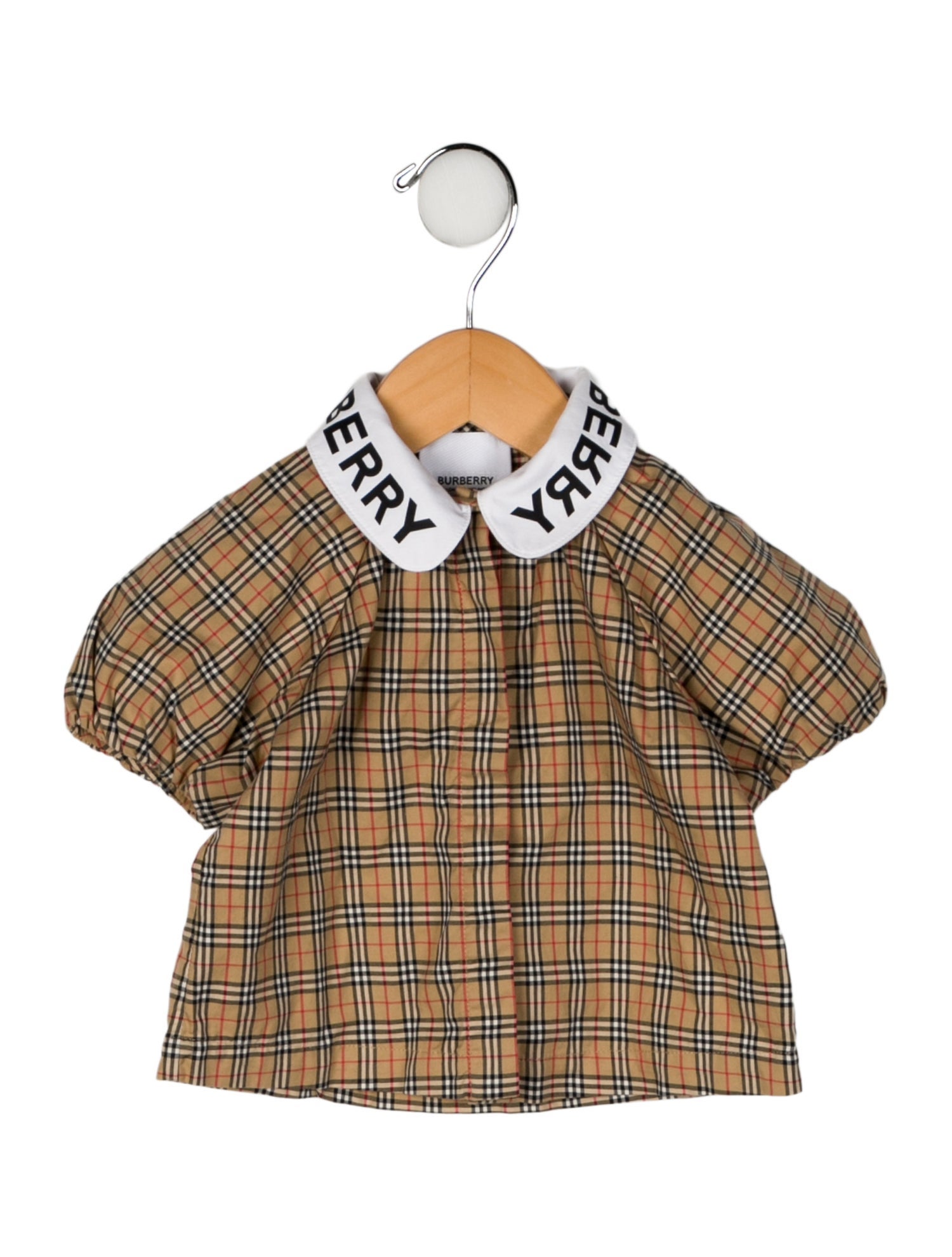 Burberry Infant Girls' Patterned Printed Short Sleeve Top