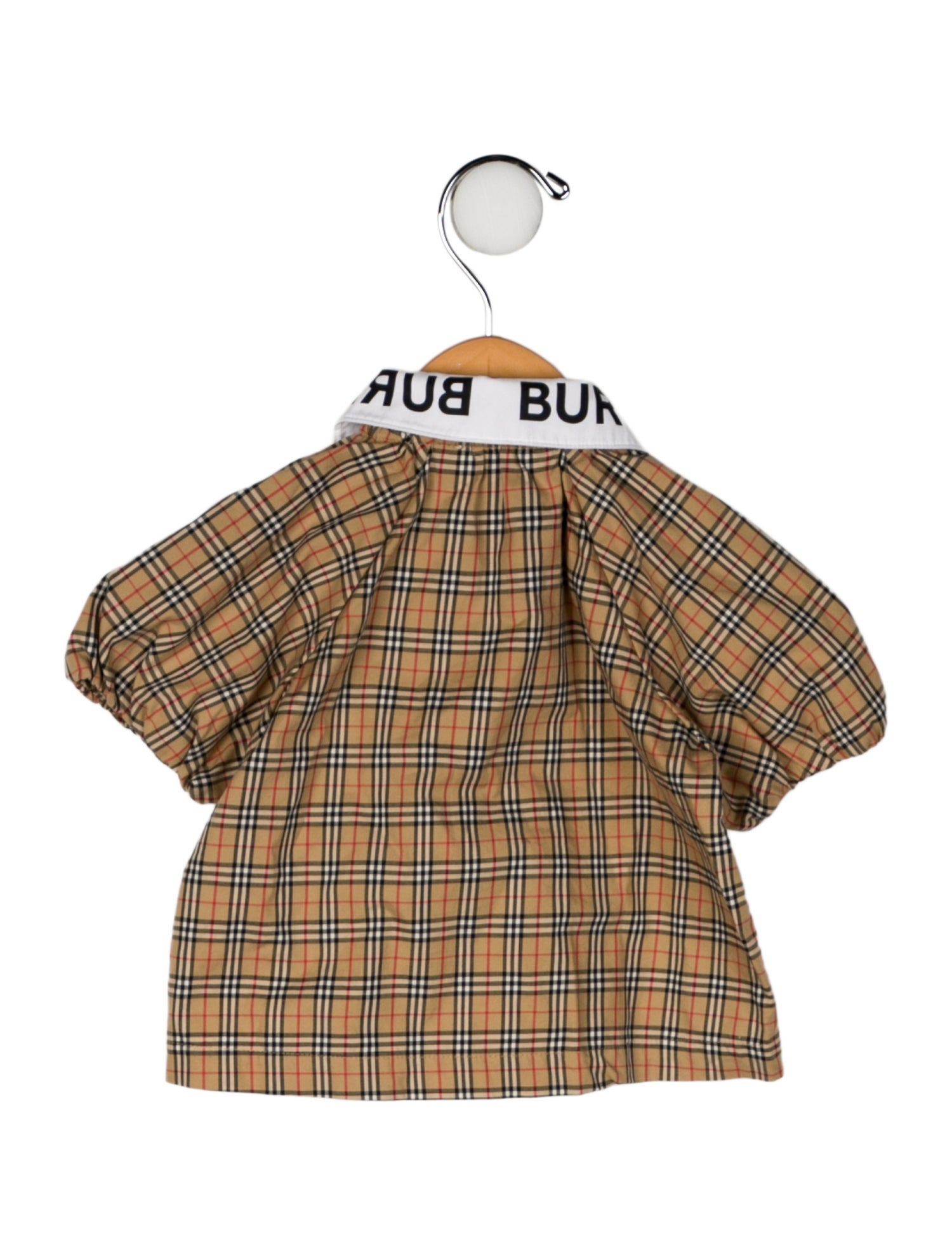 Burberry Infant Girls' Patterned Printed Short Sleeve Top