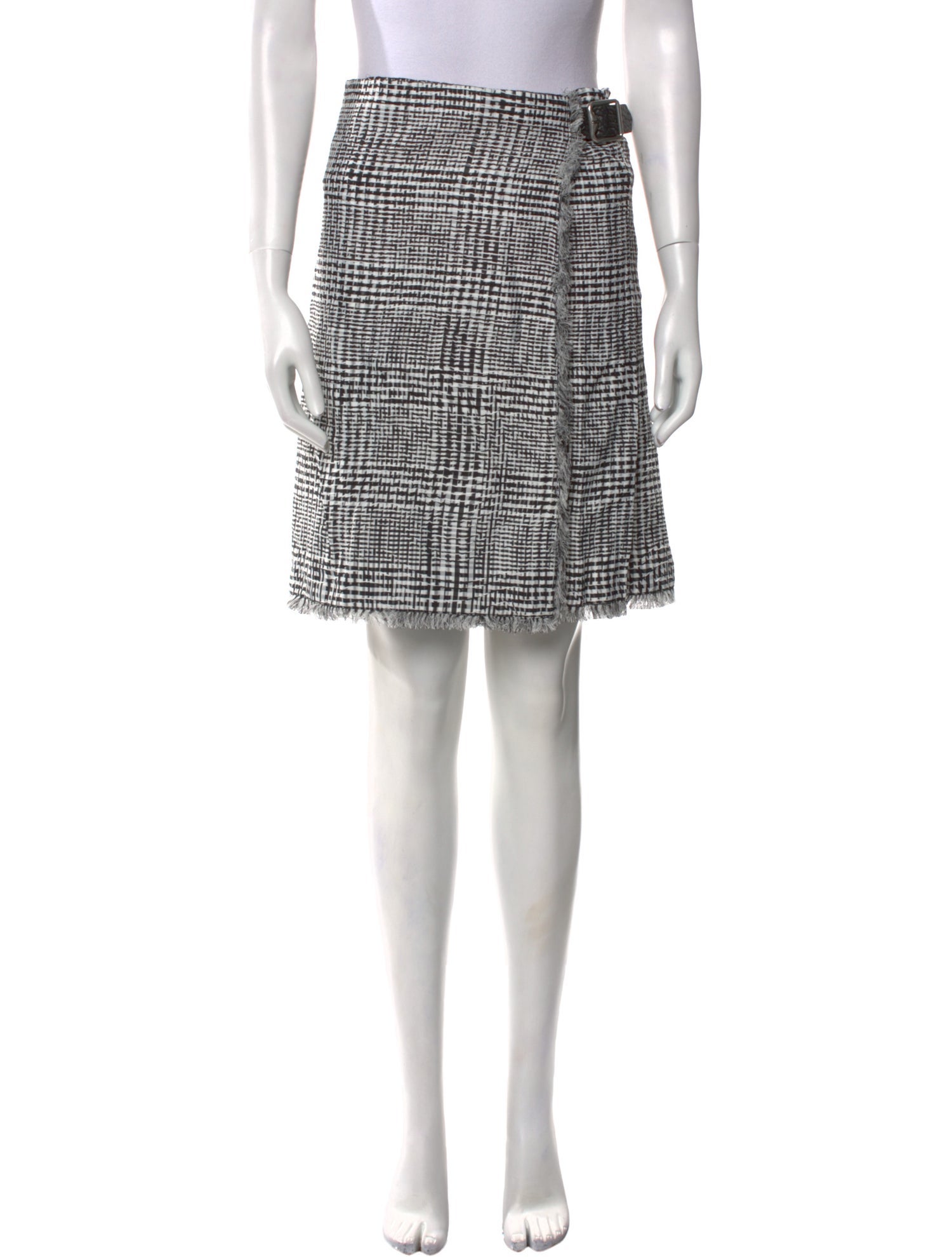 Burberry Plaid Print Knee-Length Skirt w/ Tags