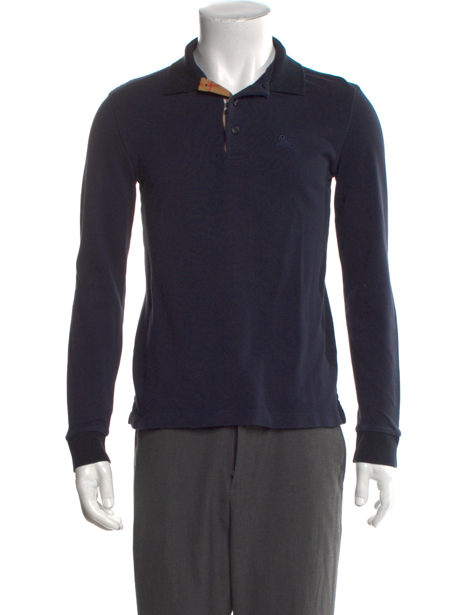 Burberry House Check Pattern Crew Neck Polo Shirt