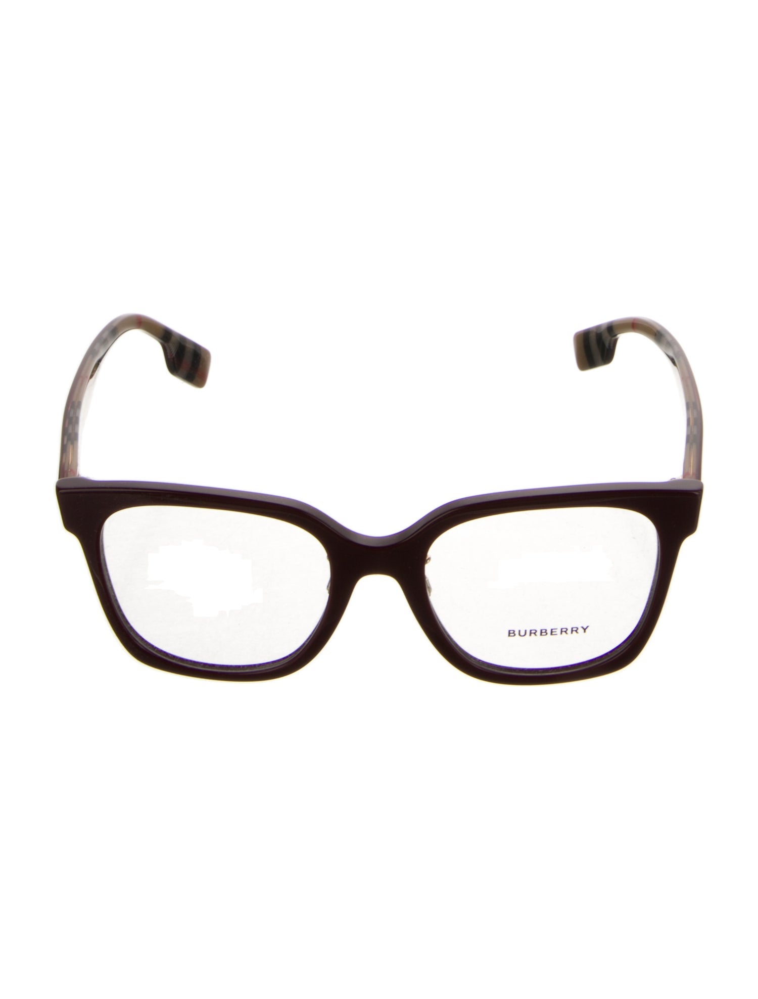 Burberry Nova Check Pattern Cat-Eye Eyeglasses