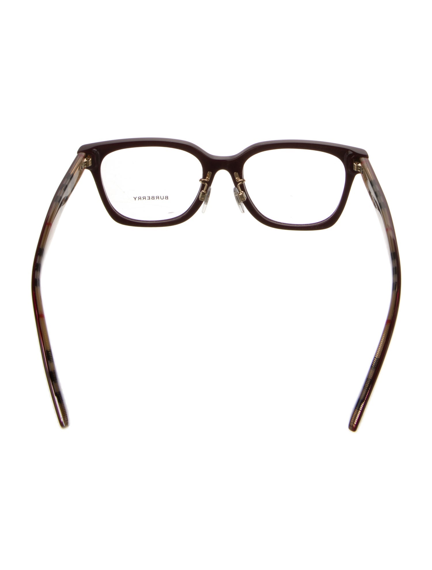 Burberry Nova Check Pattern Cat-Eye Eyeglasses