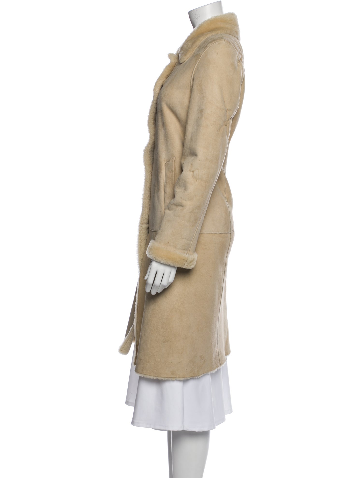 Burberry London Vintage Shearling Fur Coat