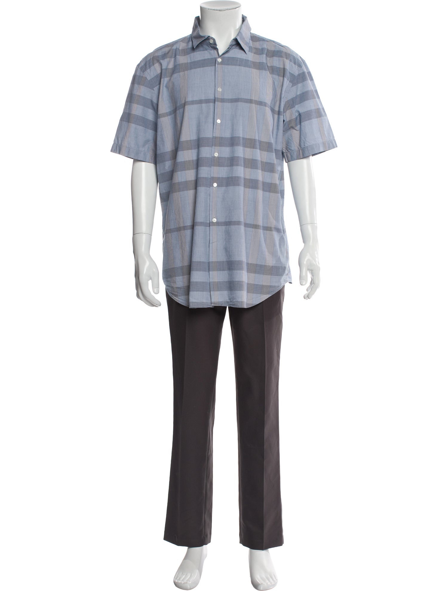 Burberry Exploded Check Pattern Short Sleeve Shirt