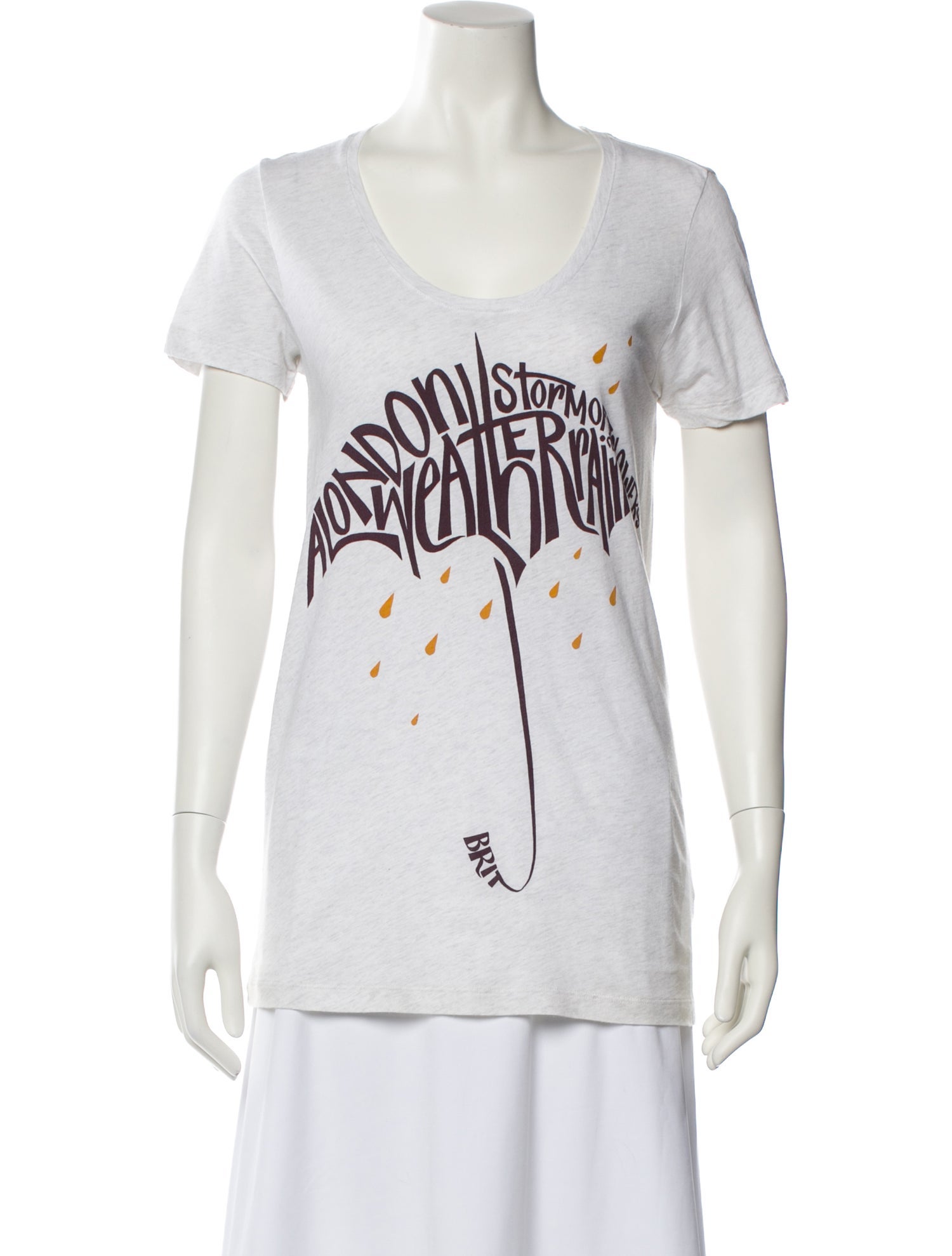 Burberry Brit Graphic Print Scoop Neck T-Shirt