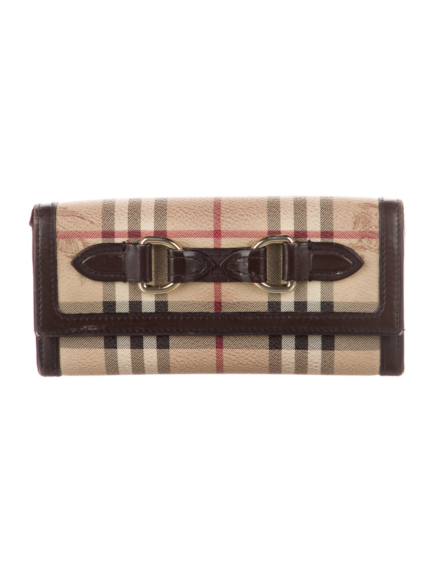 Burberry Haymarket Check Pattern Printed Wallet