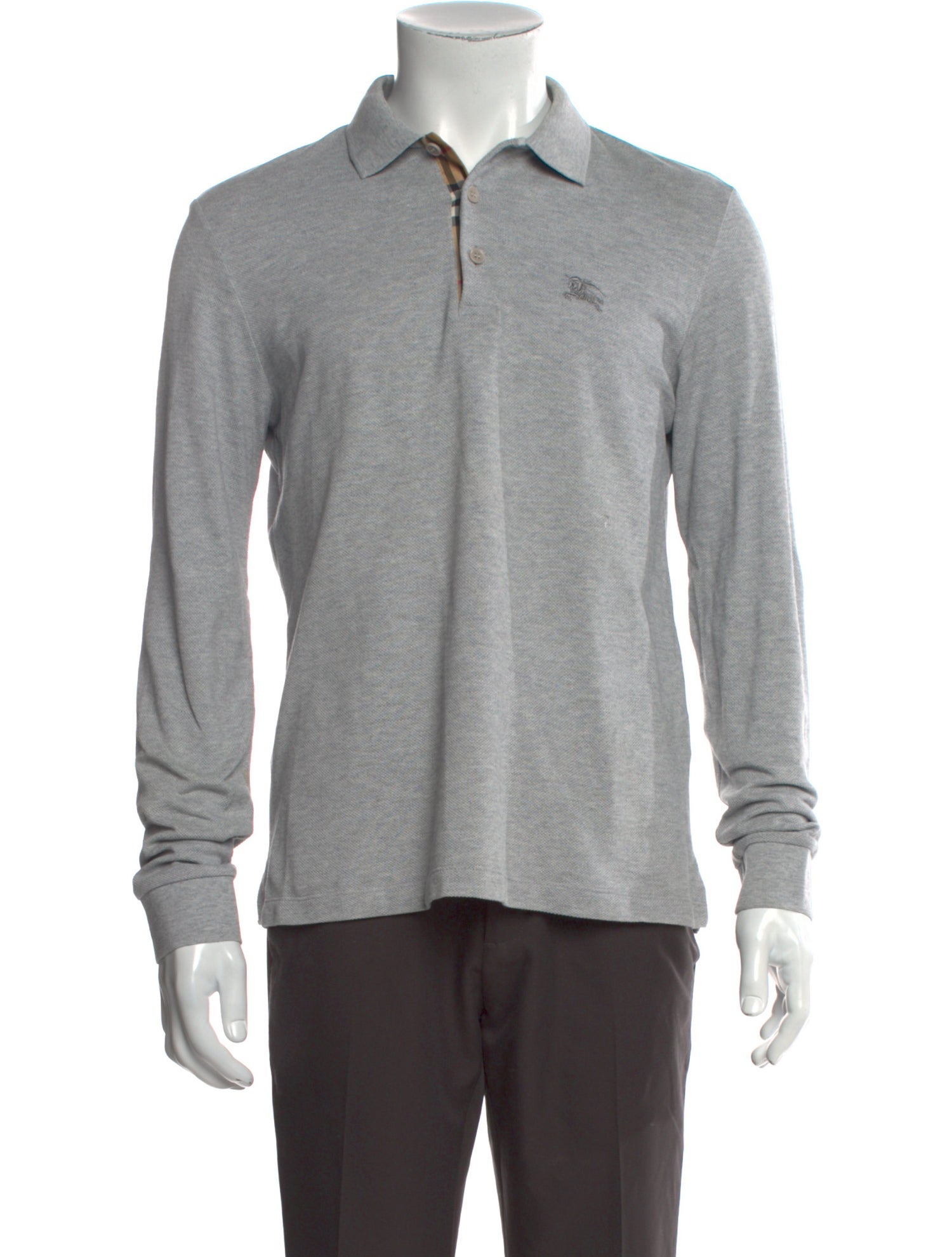 Burberry Crew Neck Long Sleeve Polo Shirt