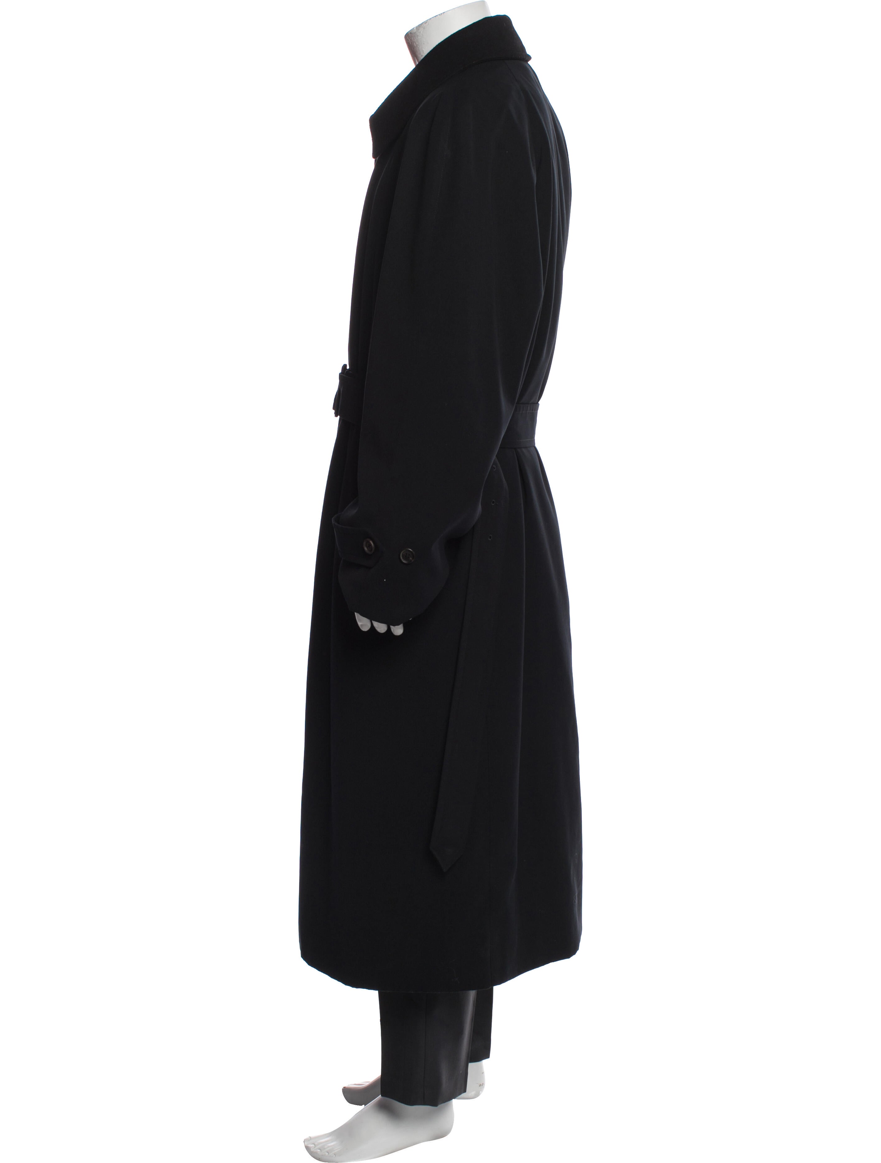 Burberry Nova Check Pattern Wool Trench Coat