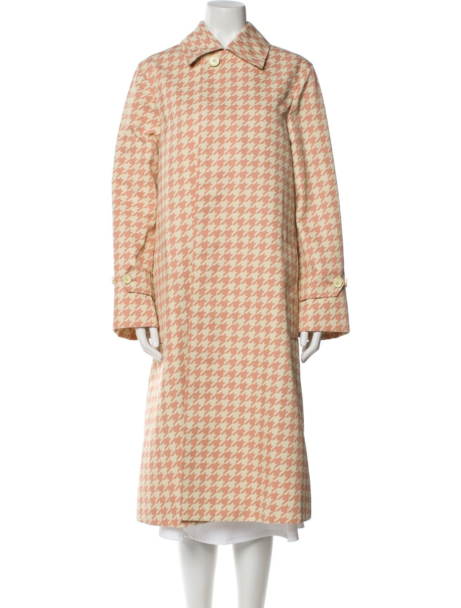 Burberry Houndstooth Print Trench Coat w/ Tags
