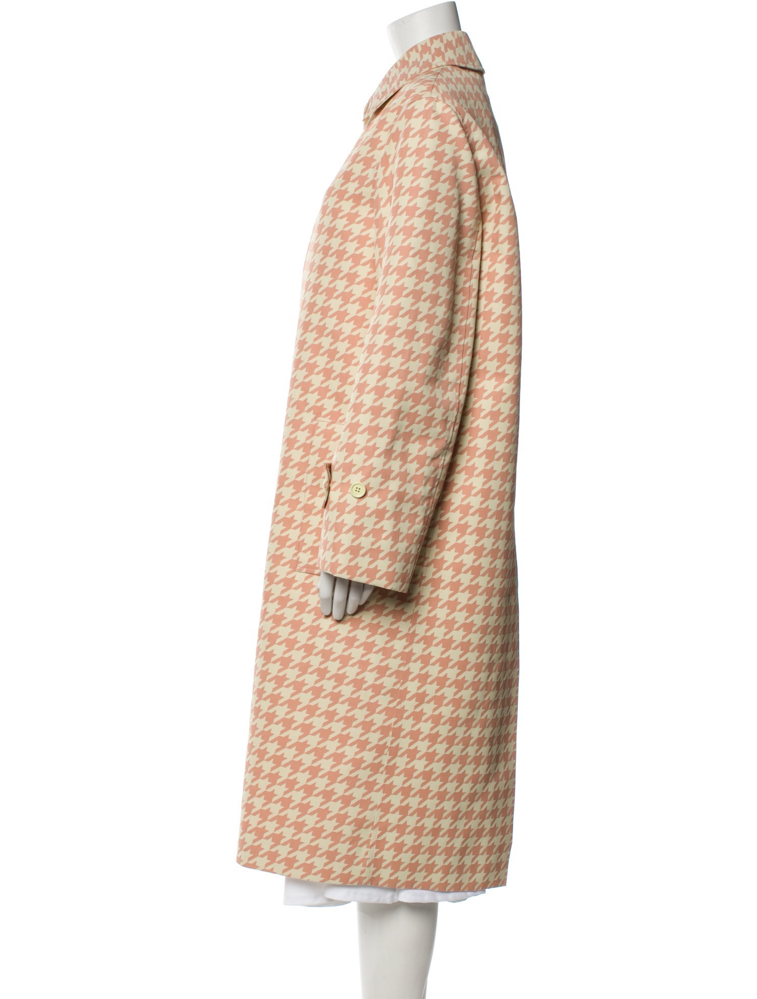 Burberry Houndstooth Print Trench Coat w/ Tags