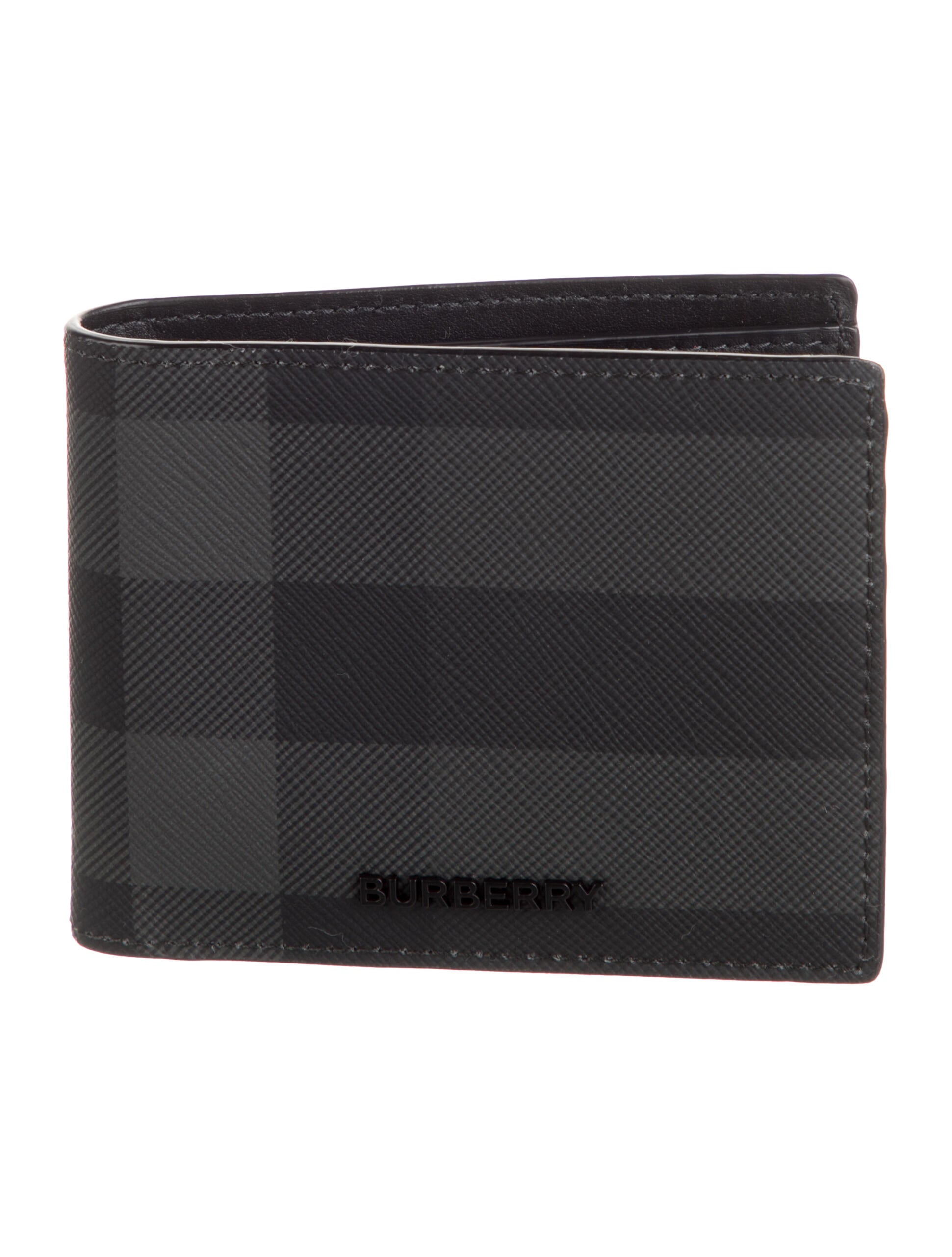 Burberry Smoked Check Pattern Bifold Wallet