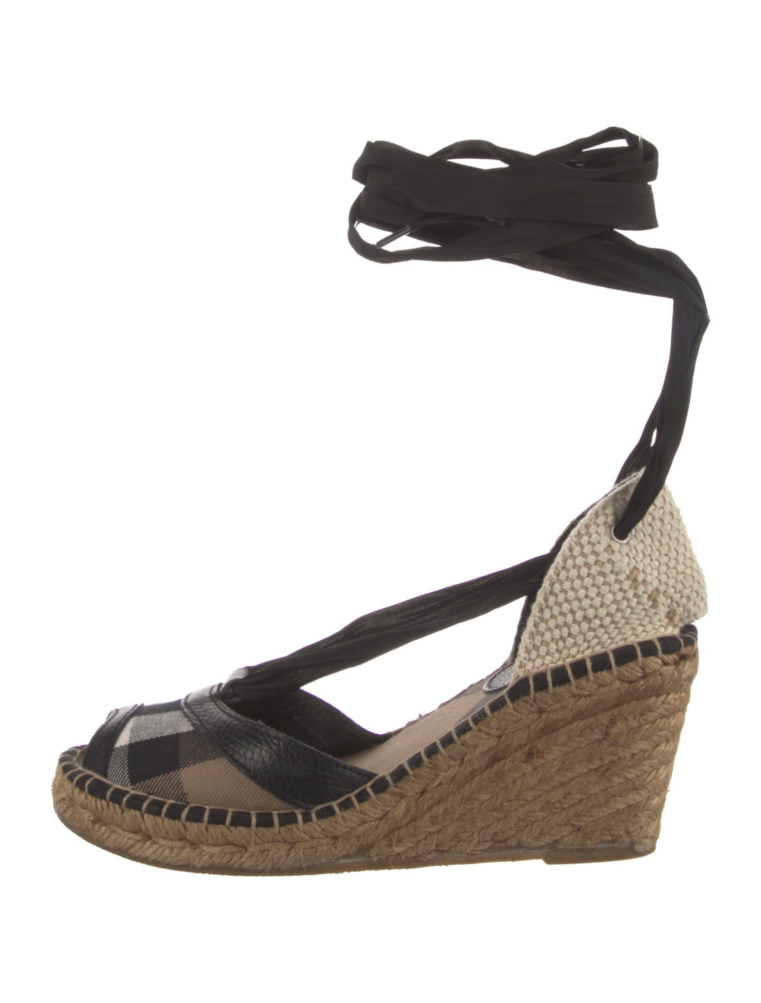 Burberry Canvas Colorblock Pattern Pumps