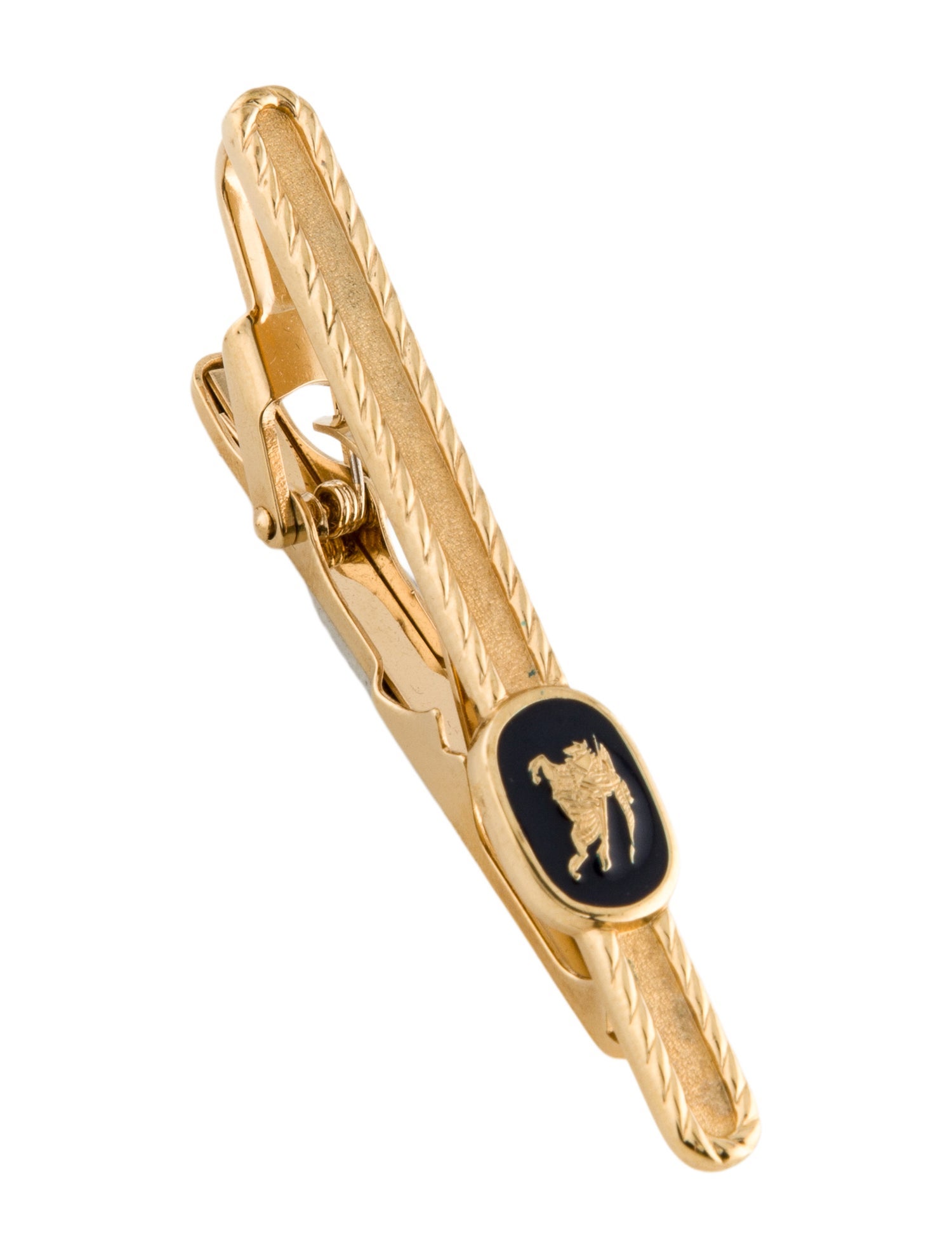 Burberry Enamel Logo Tie Clip