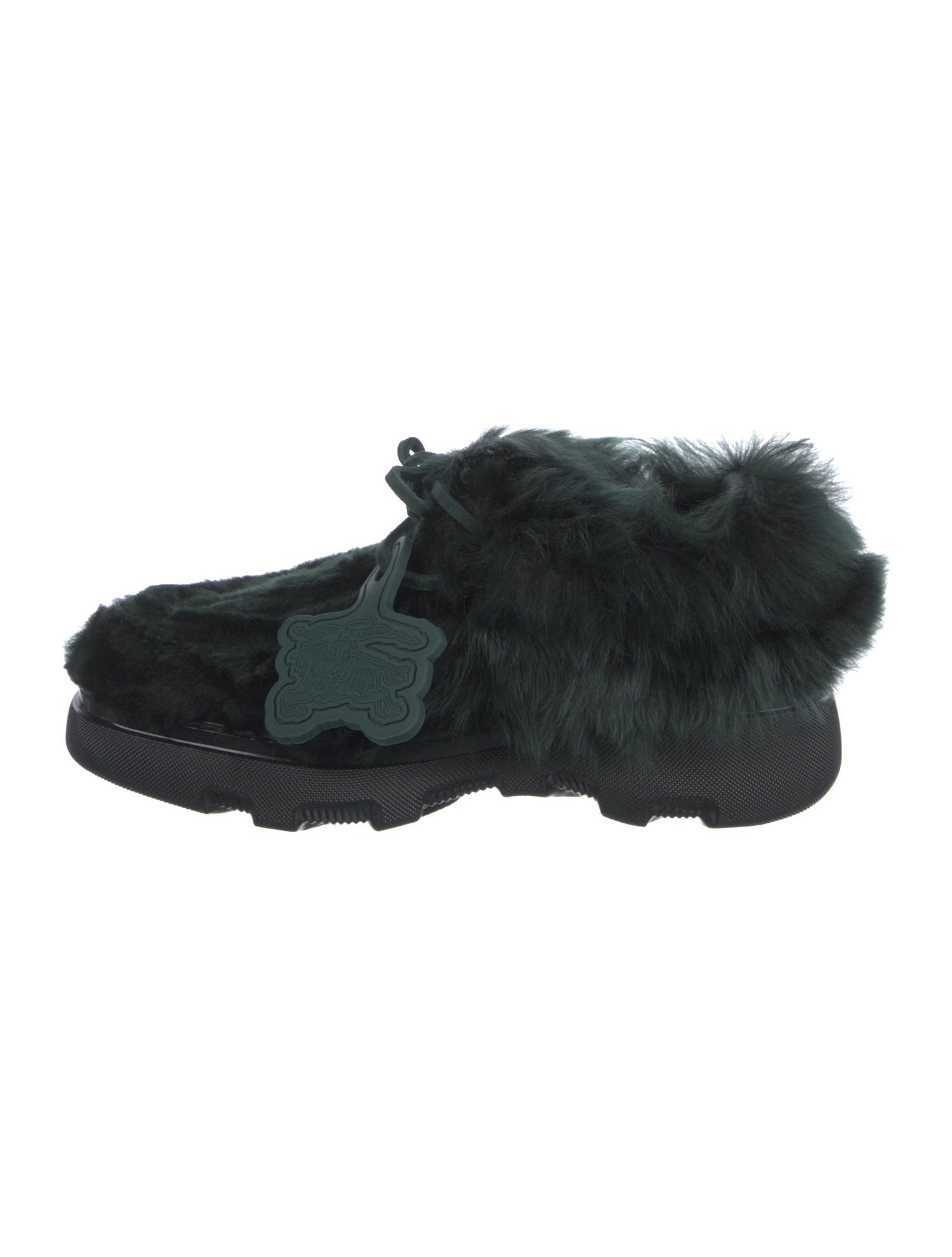 Burberry Faux Fur Moccasins
