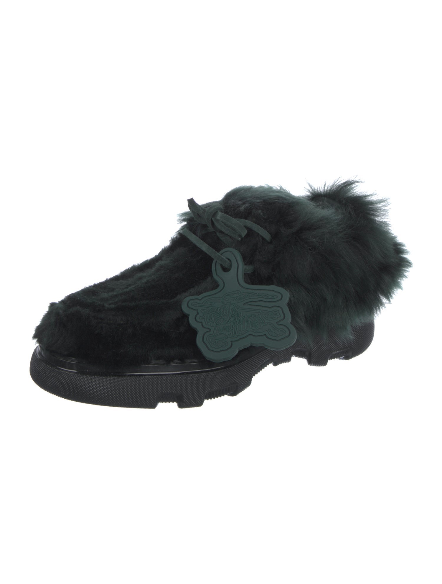 Burberry Faux Fur Moccasins