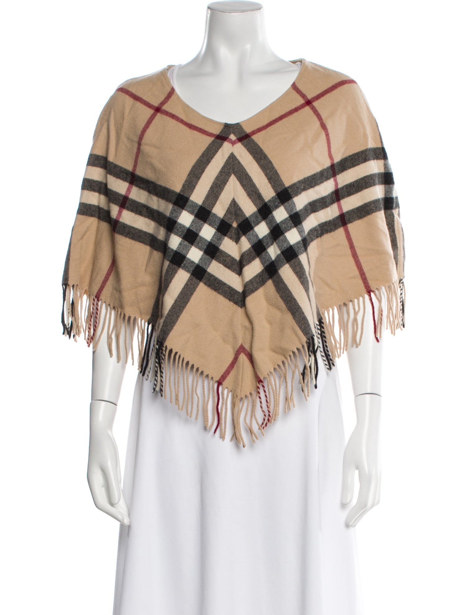 Burberry Merino Wool Plaid Print Sweater