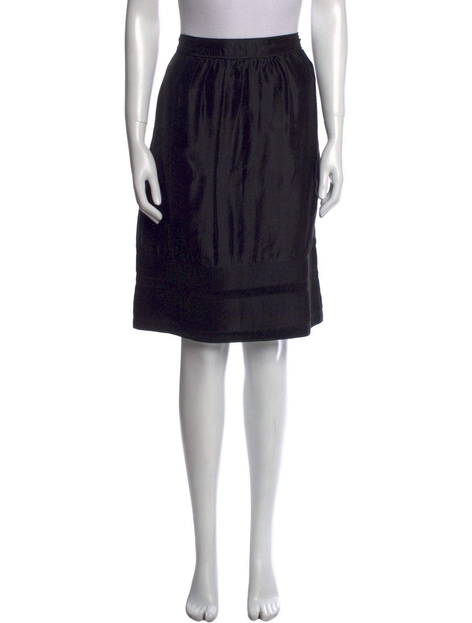 Burberry London Pleated Accents Knee-Length Skirt