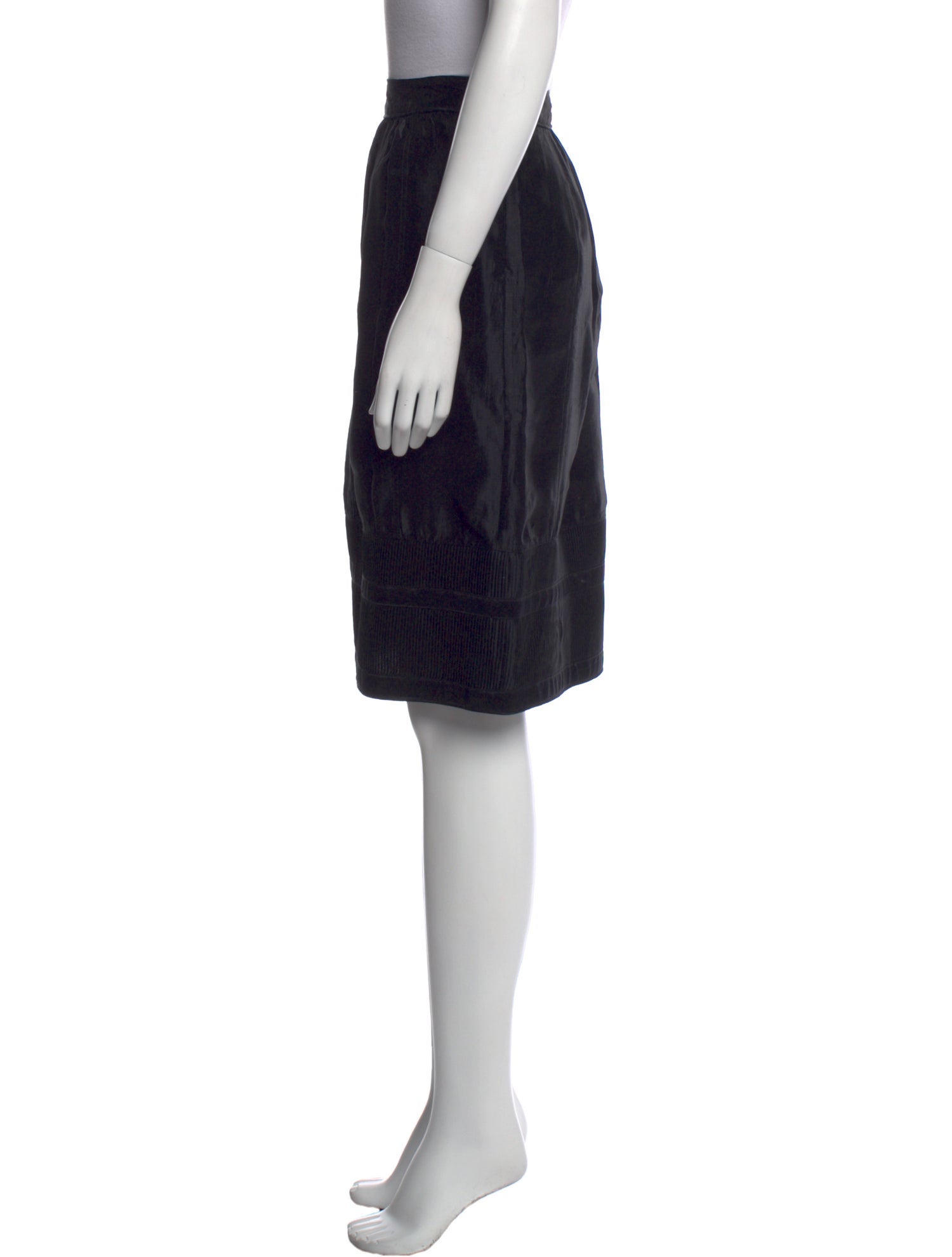 Burberry London Pleated Accents Knee-Length Skirt