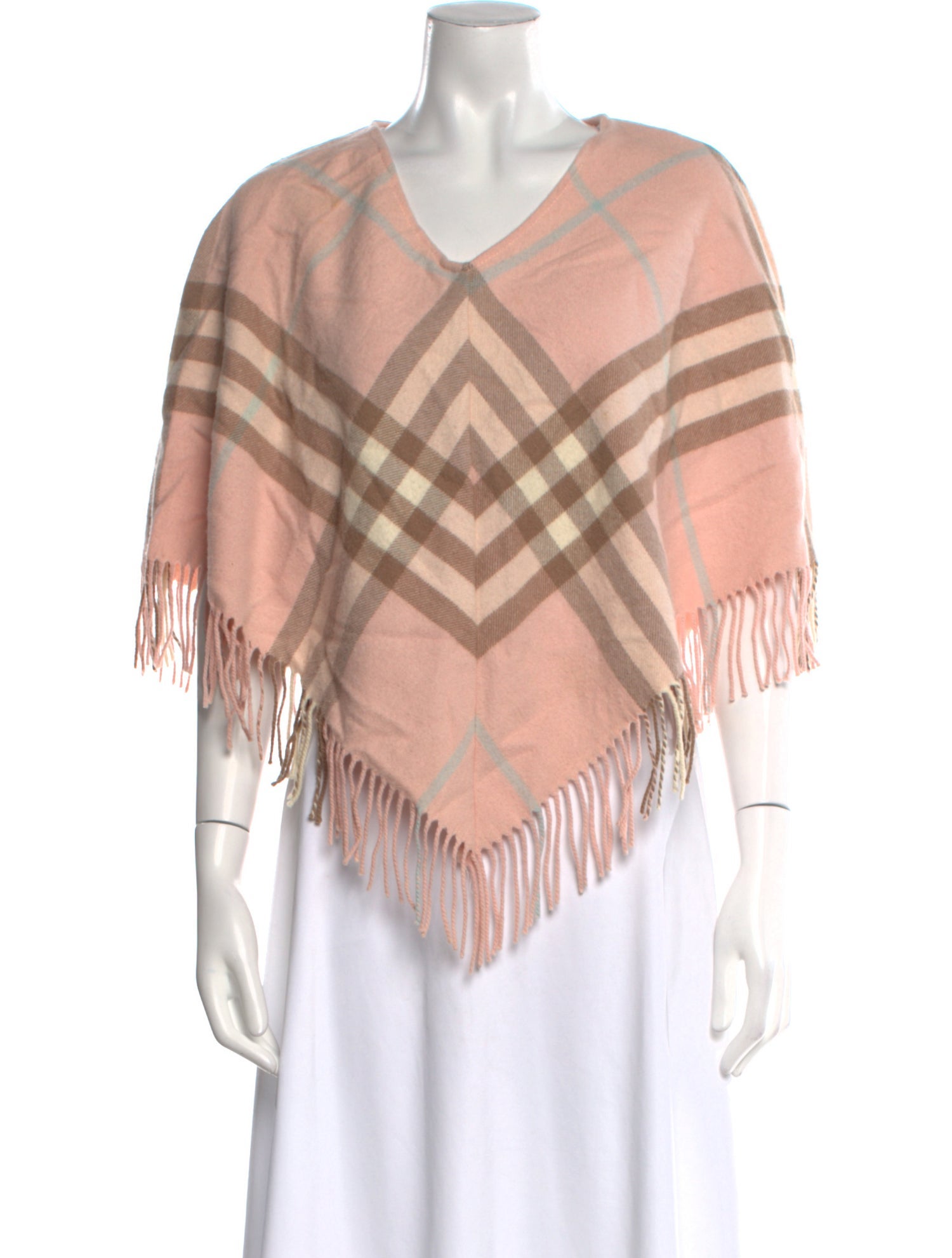 Burberry Merino Wool Plaid Print Sweater