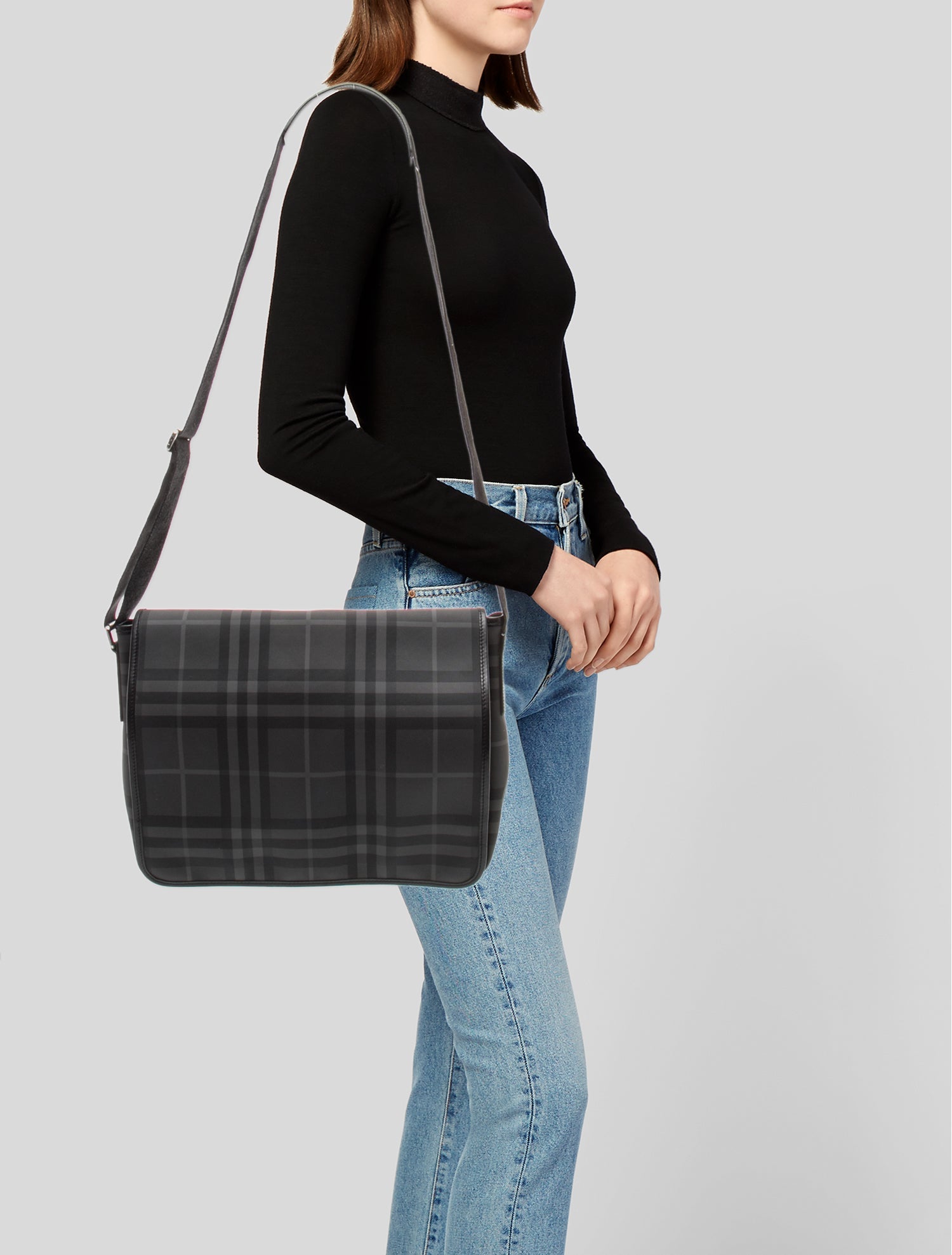 Burberry Smoked Check Messenger Bag