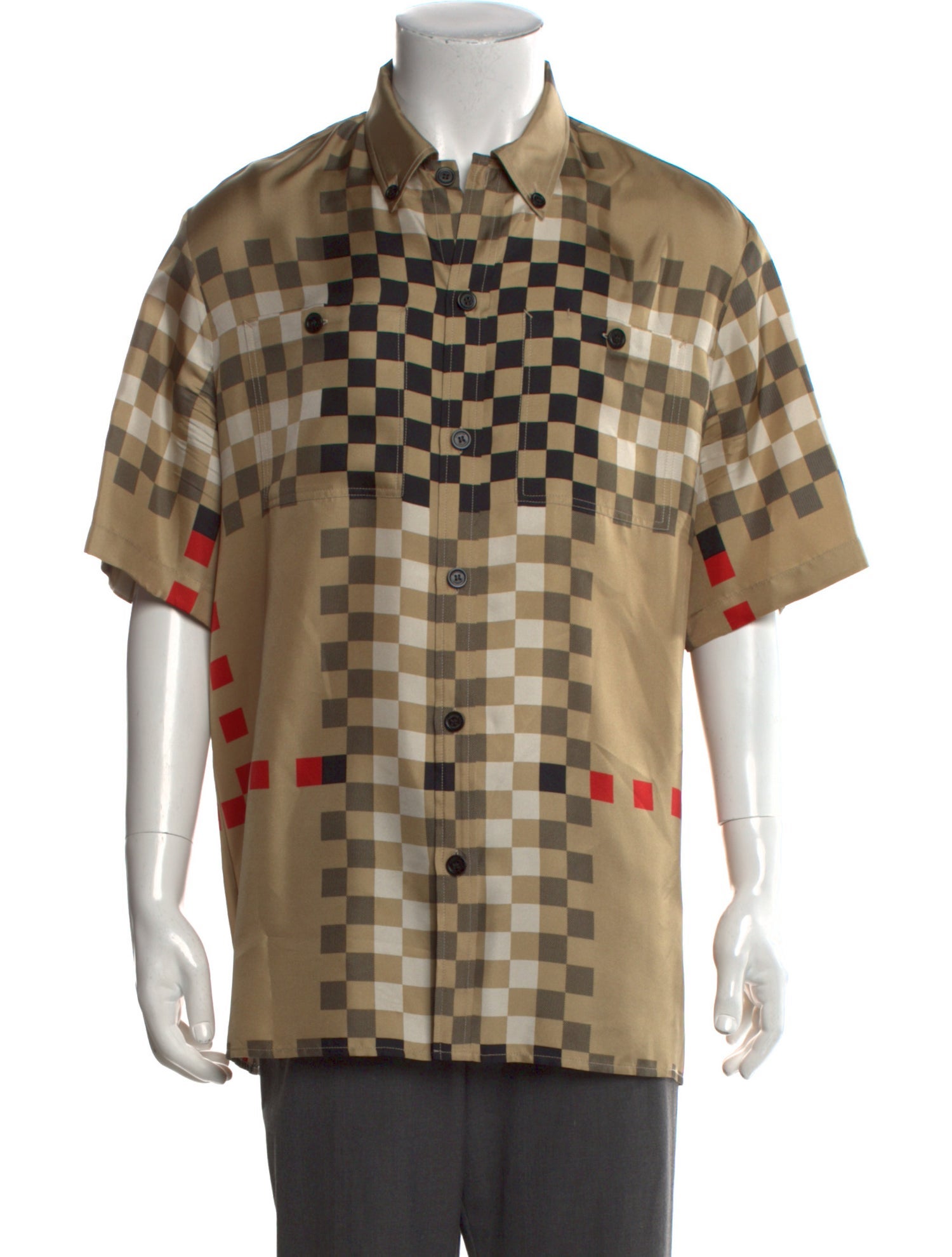Burberry House Check Pattern Silk Shirt