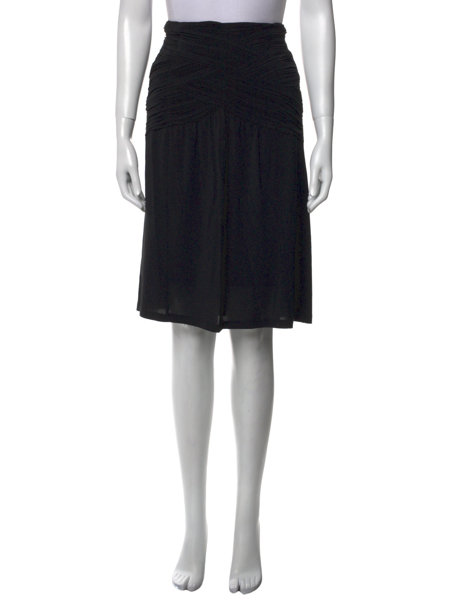Burberry London Pleated Accents Knee-Length Skirt