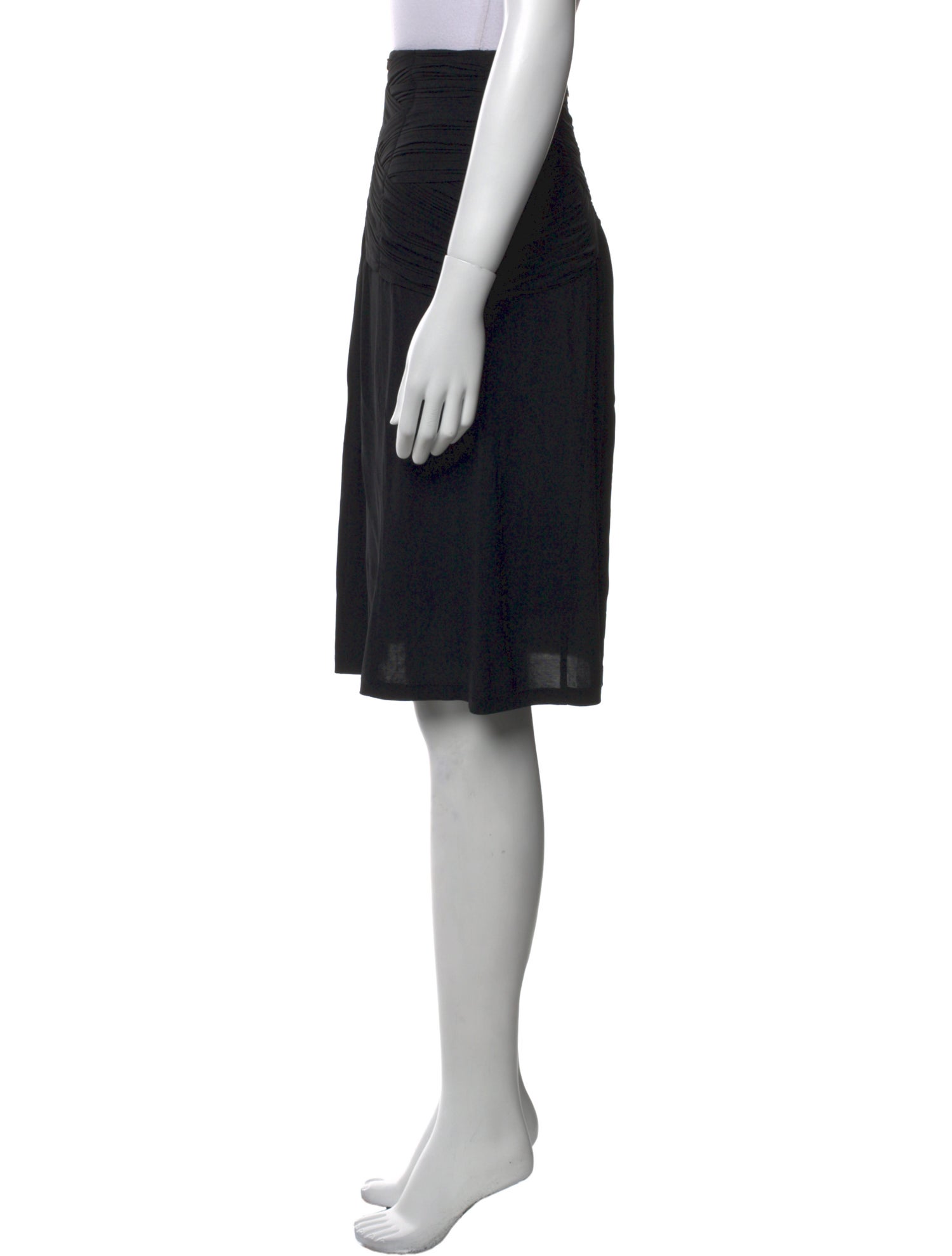 Burberry London Pleated Accents Knee-Length Skirt