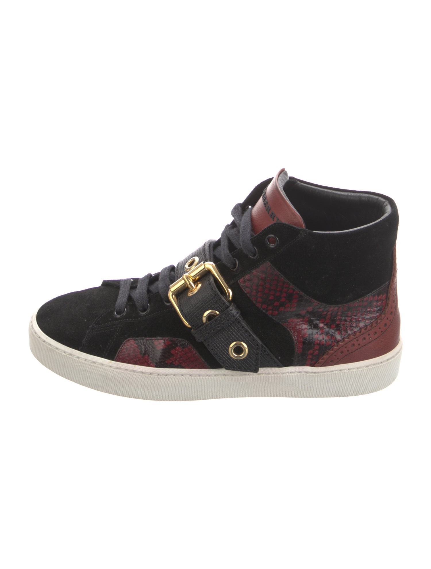 Burberry Suede Animal Print Sneakers