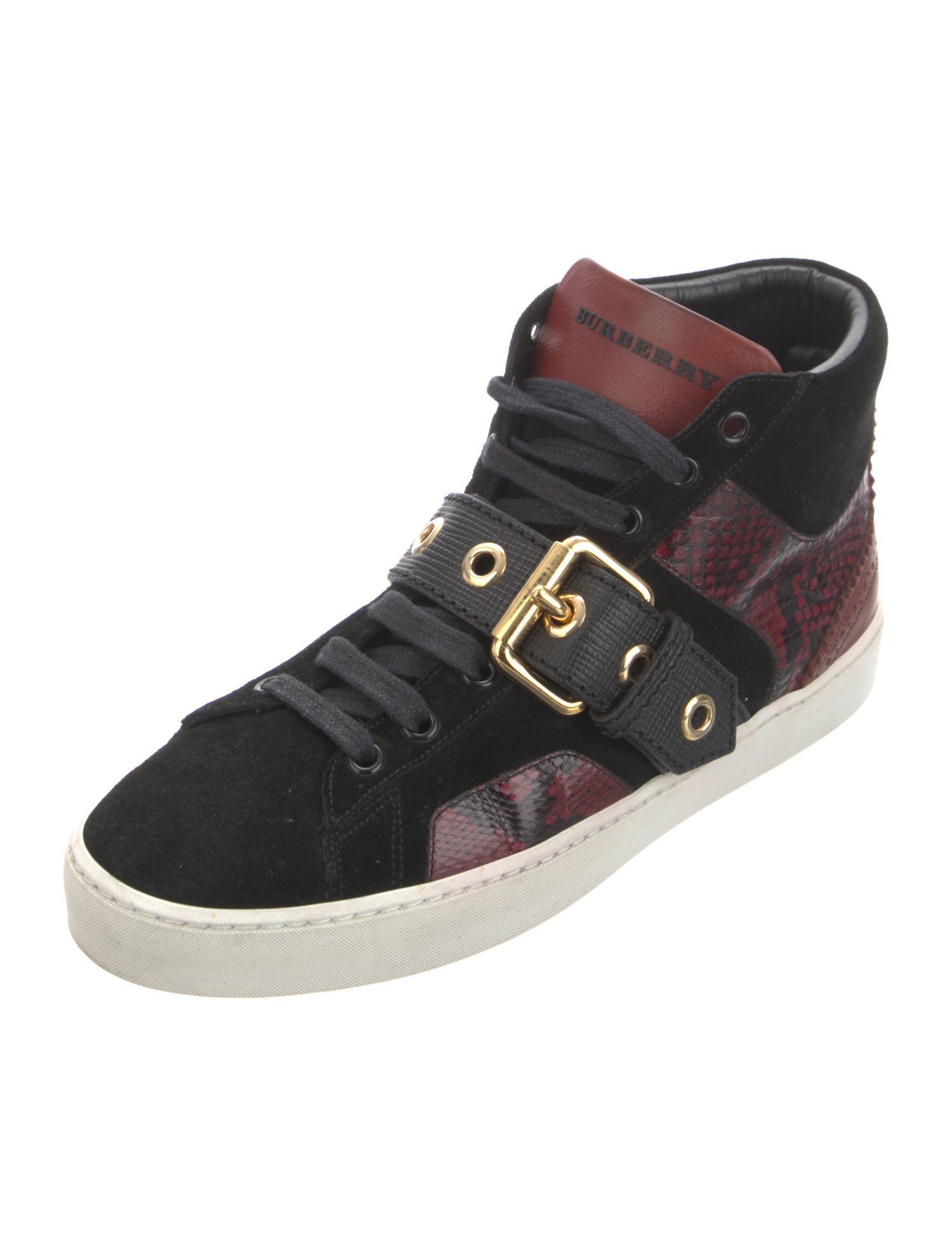 Burberry Suede Animal Print Sneakers