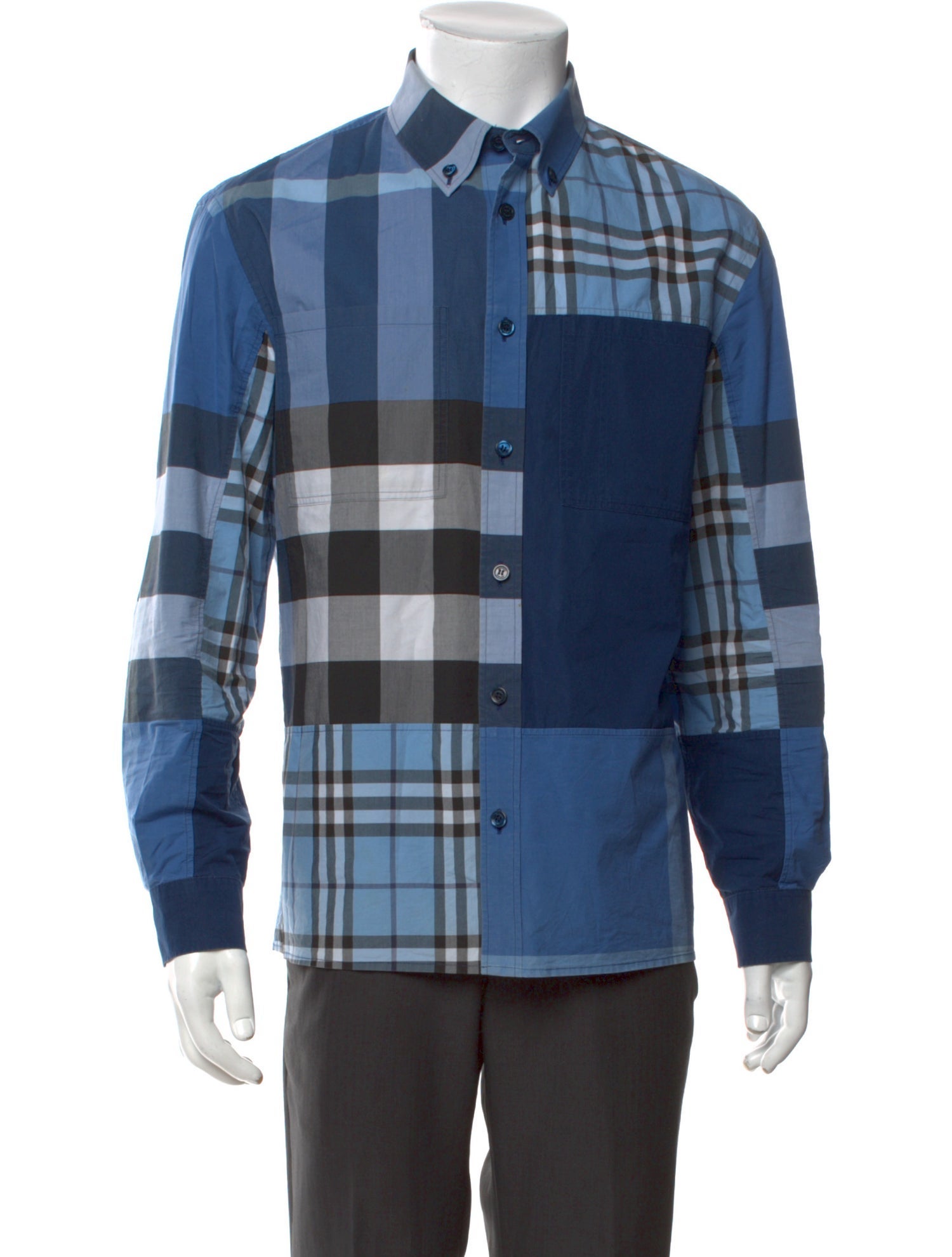 Burberry Exploded Check Pattern Long Sleeve Shirt