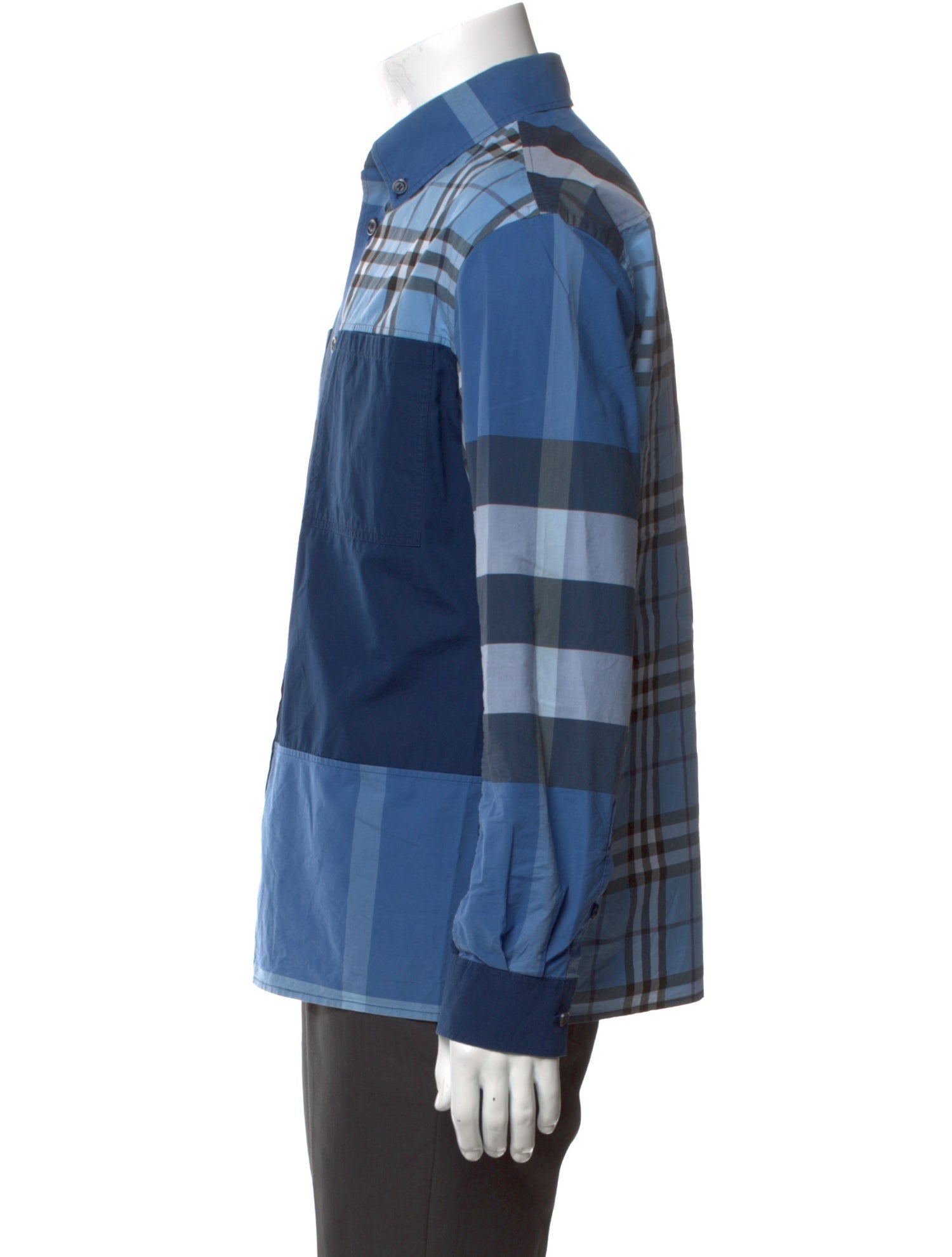 Burberry Exploded Check Pattern Long Sleeve Shirt