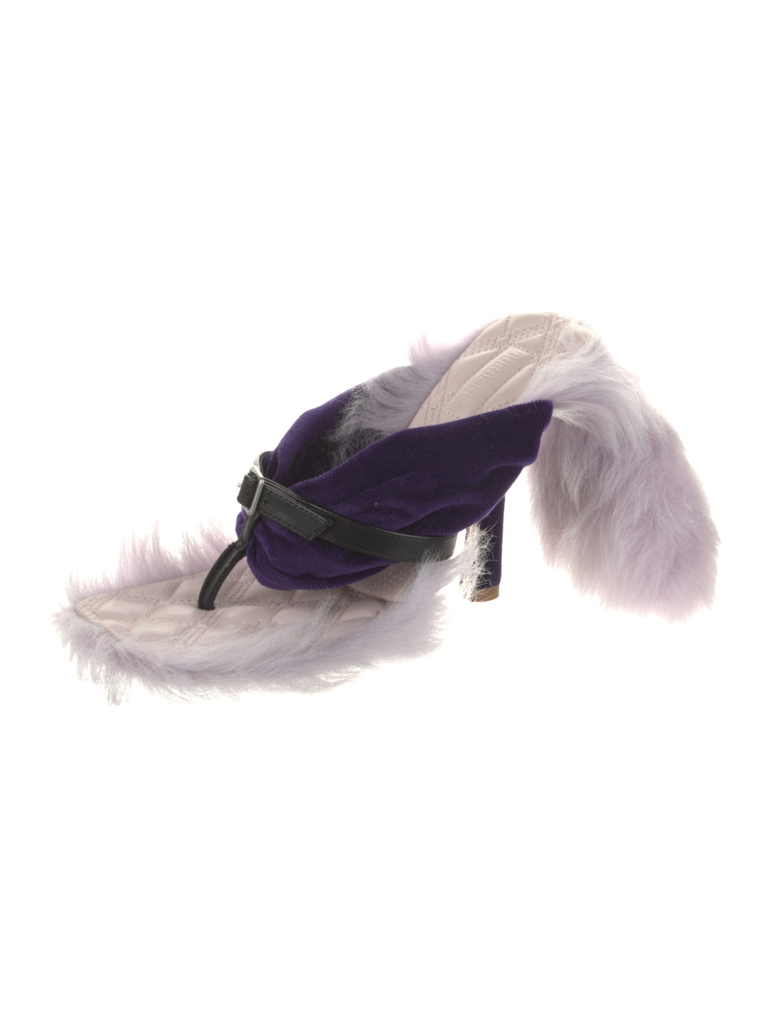 Burberry Velvet Colorblock Pattern Slides