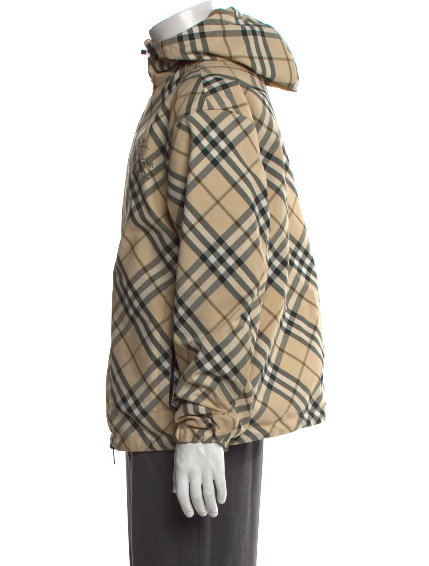 Burberry Plaid Print Windbreaker