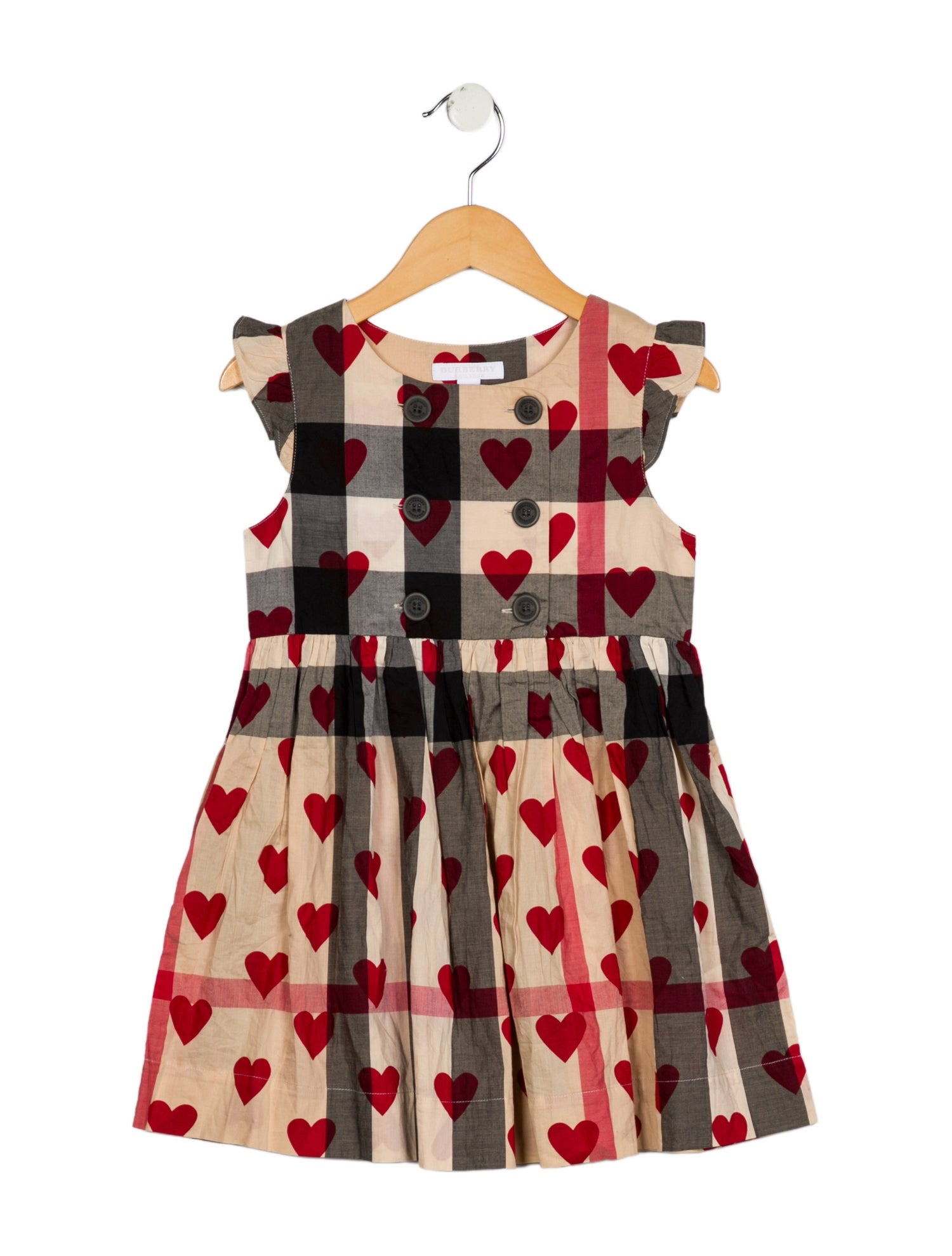Burberry Girls' Heart Check Sleeveless Dress w/Tags