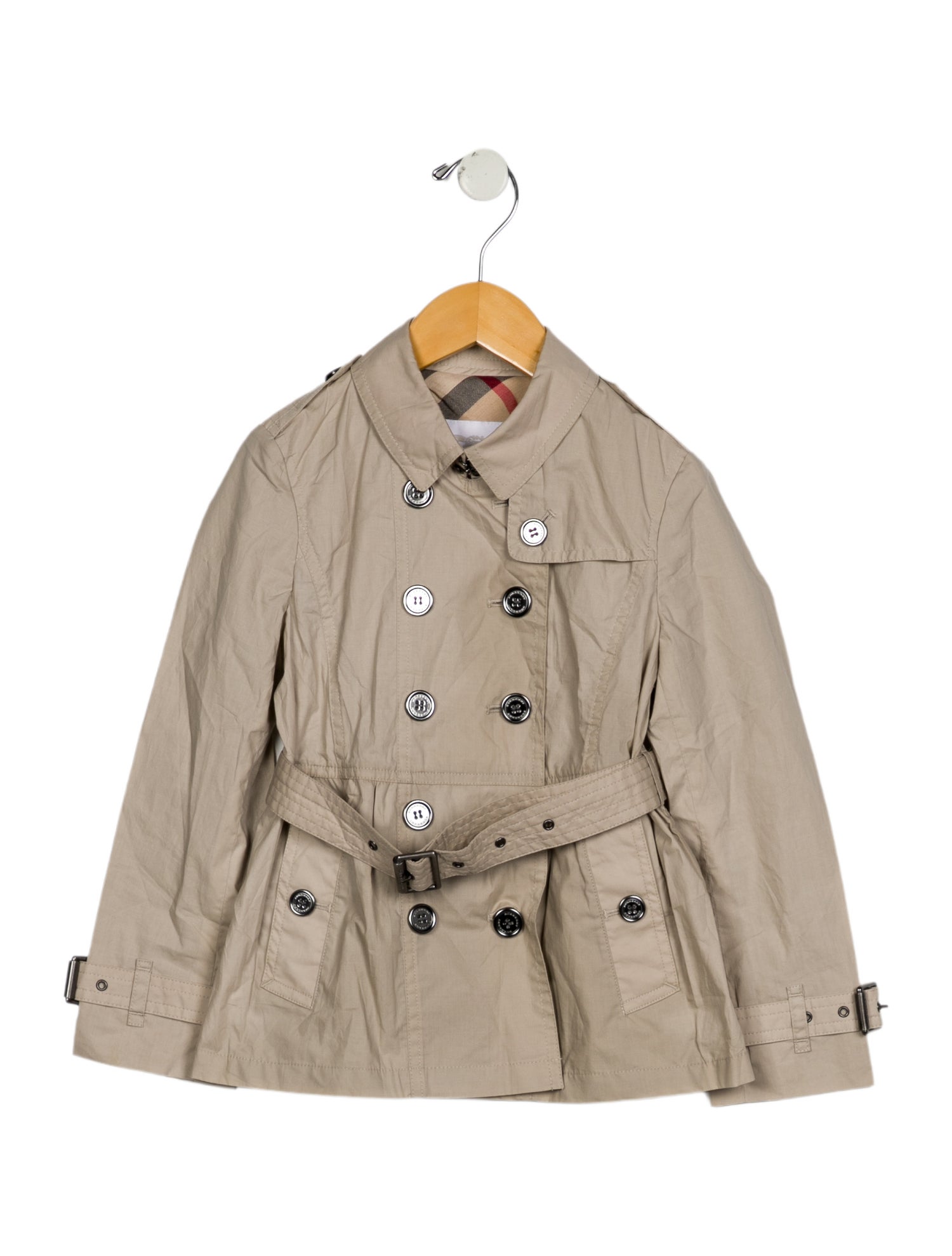 Burberry Girls' Cotton Trench Coat w/Tags