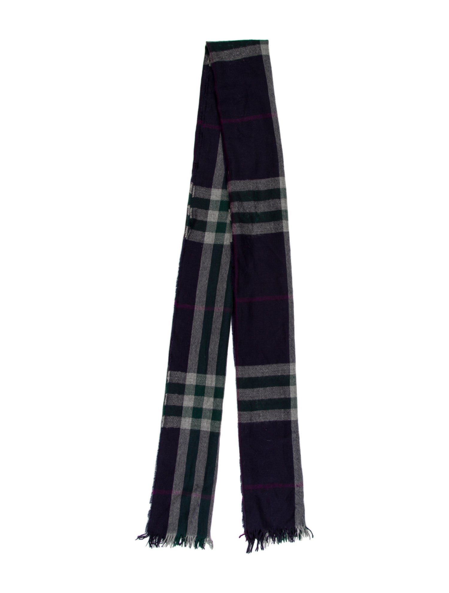 Burberry Plaid Print Scarf