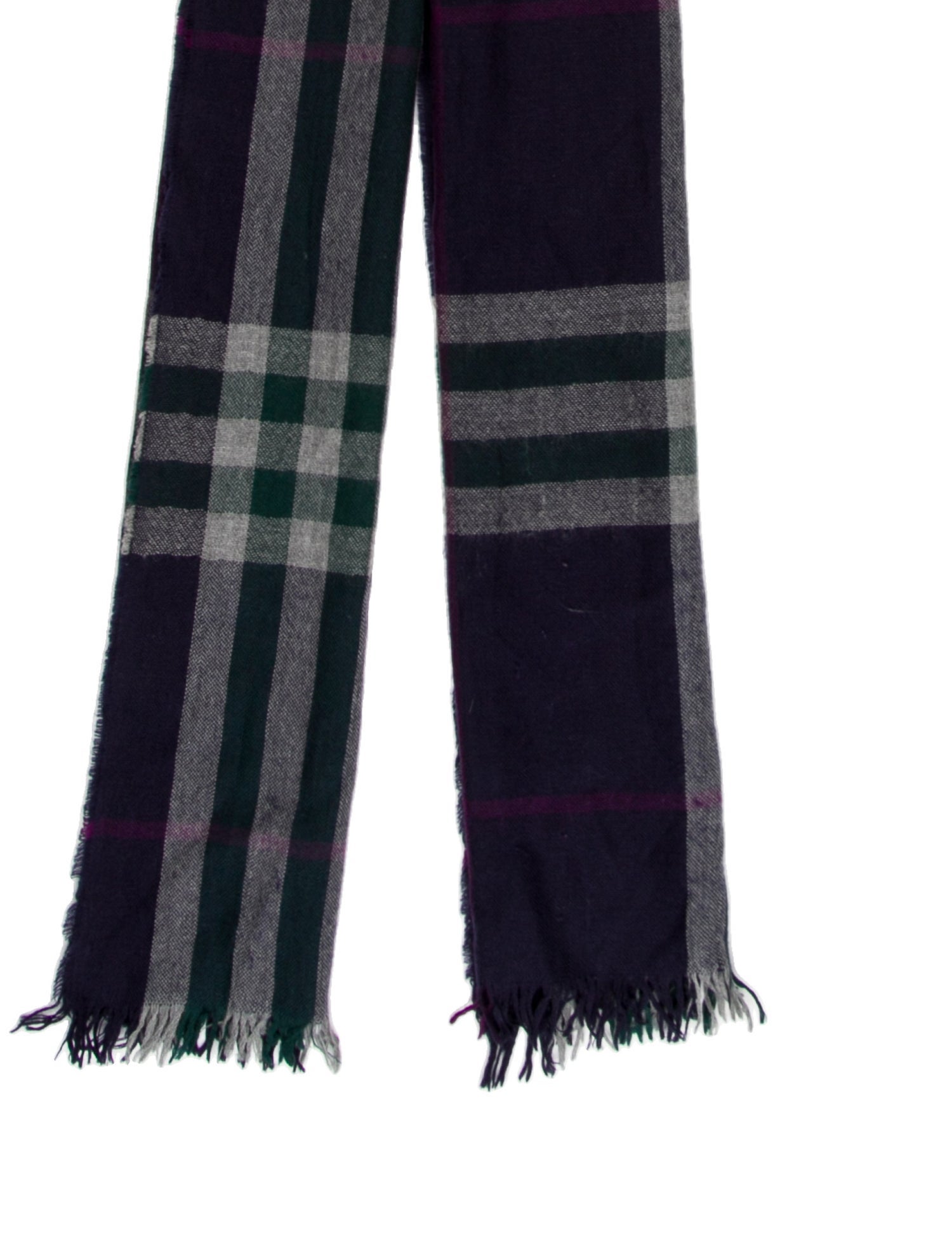 Burberry Plaid Print Scarf